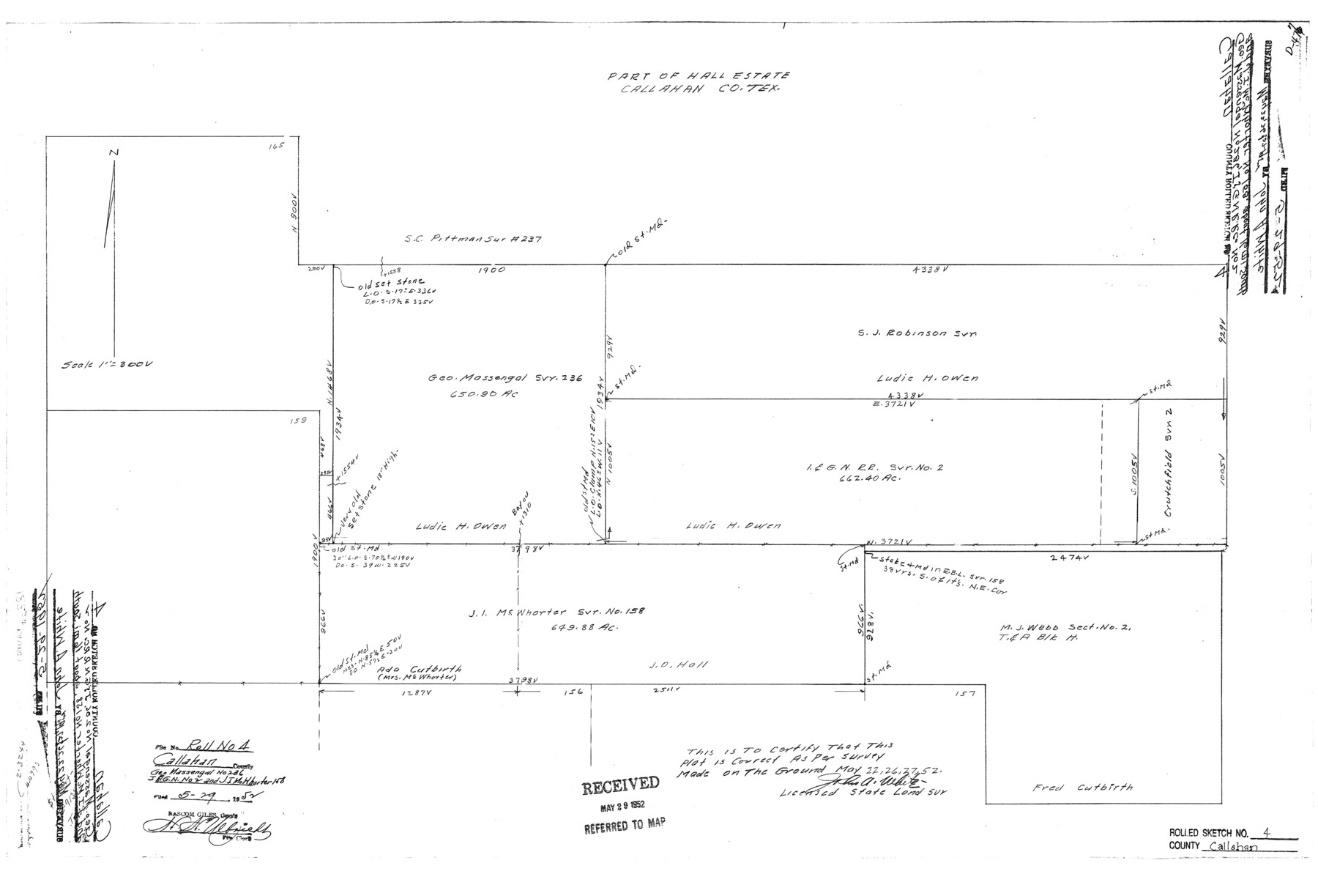 5381, Callahan County Rolled Sketch 4, General Map Collection