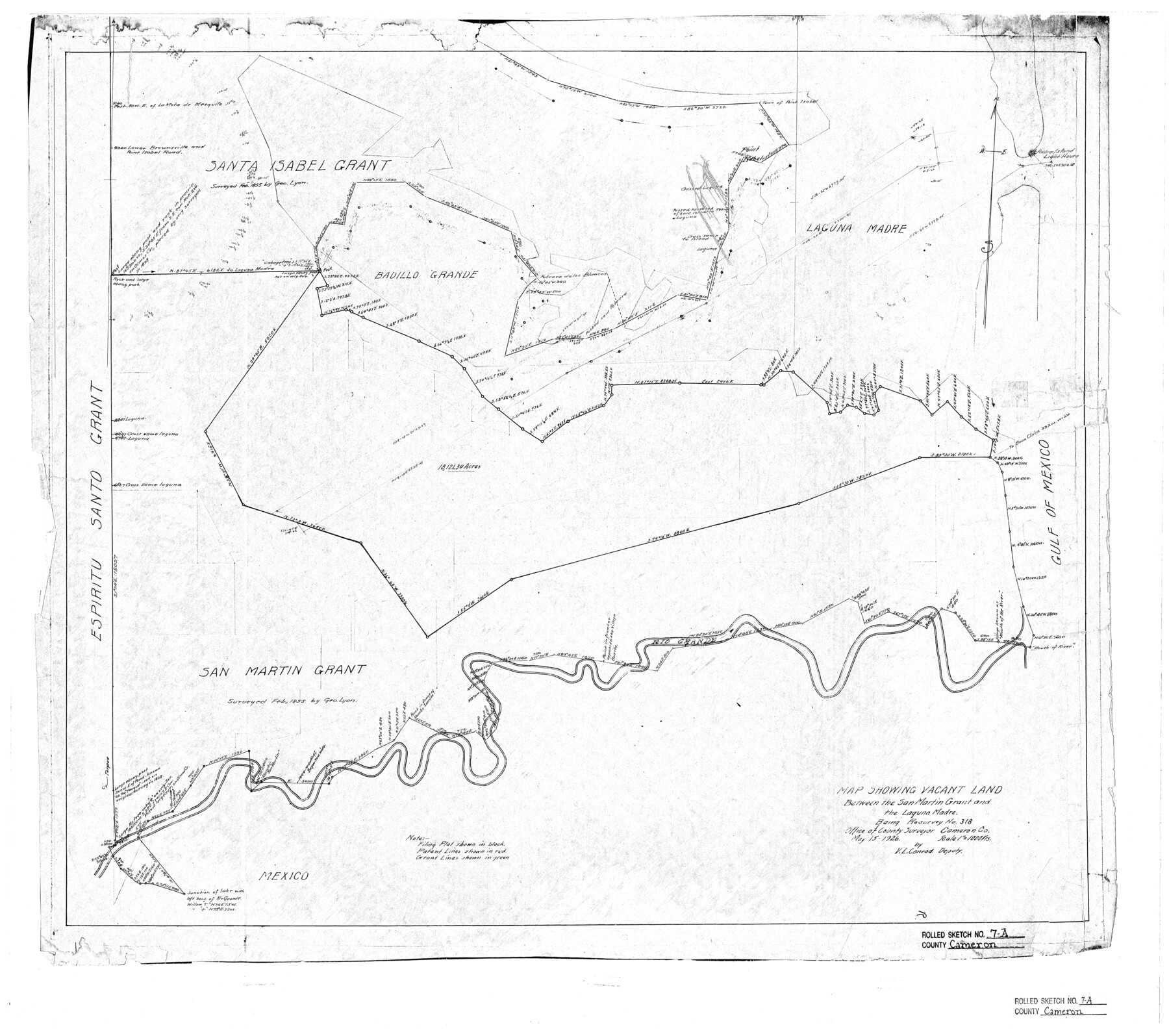 5384, Cameron County Rolled Sketch 7A, General Map Collection