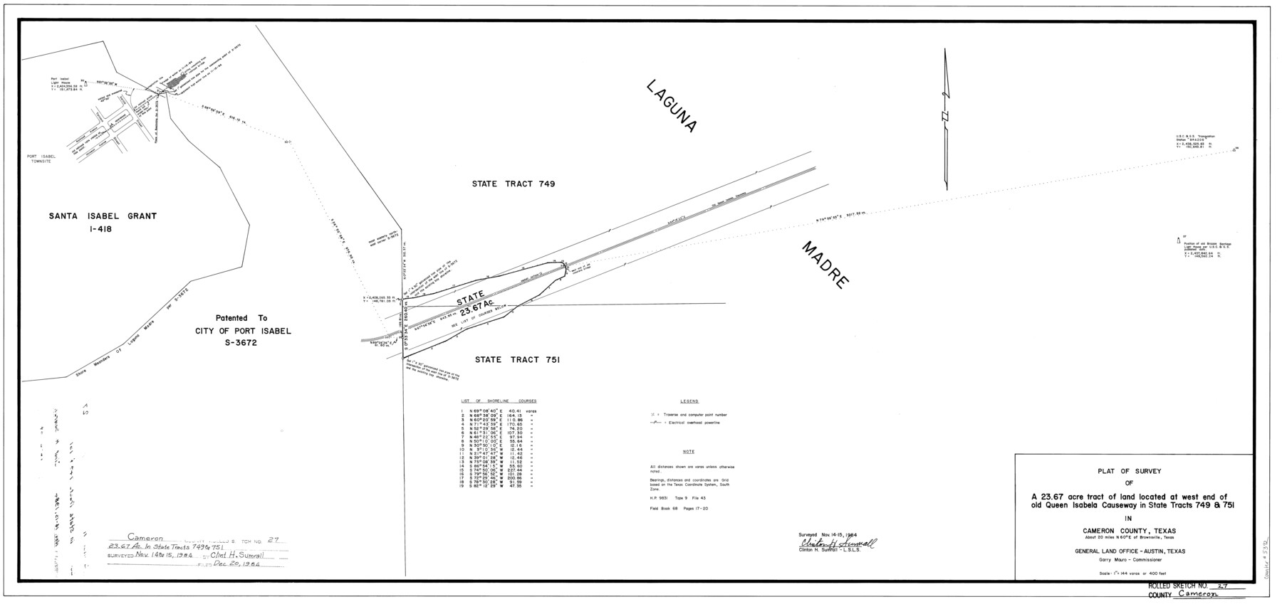 5392, Cameron County Rolled Sketch 27, General Map Collection