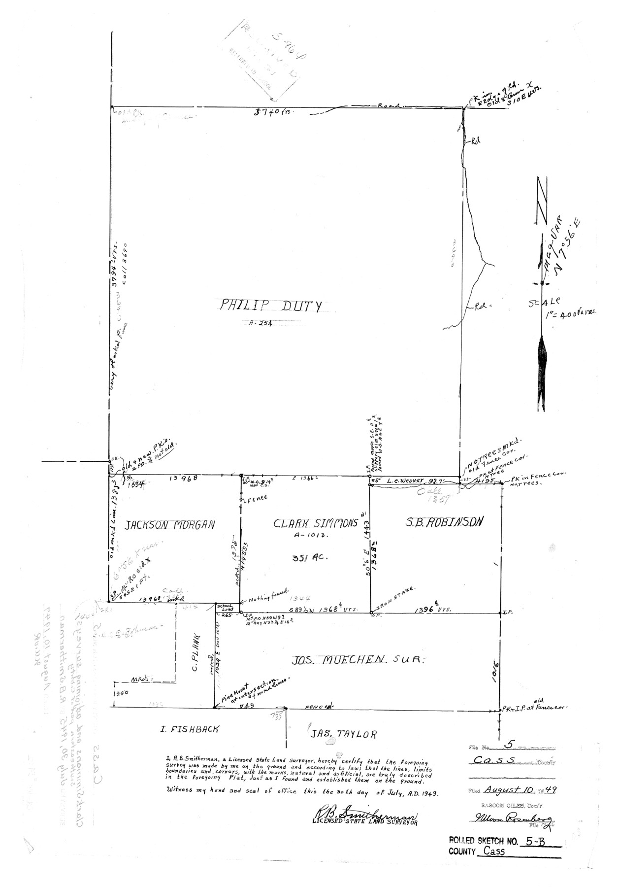 5412, Cass County Rolled Sketch 5B, General Map Collection