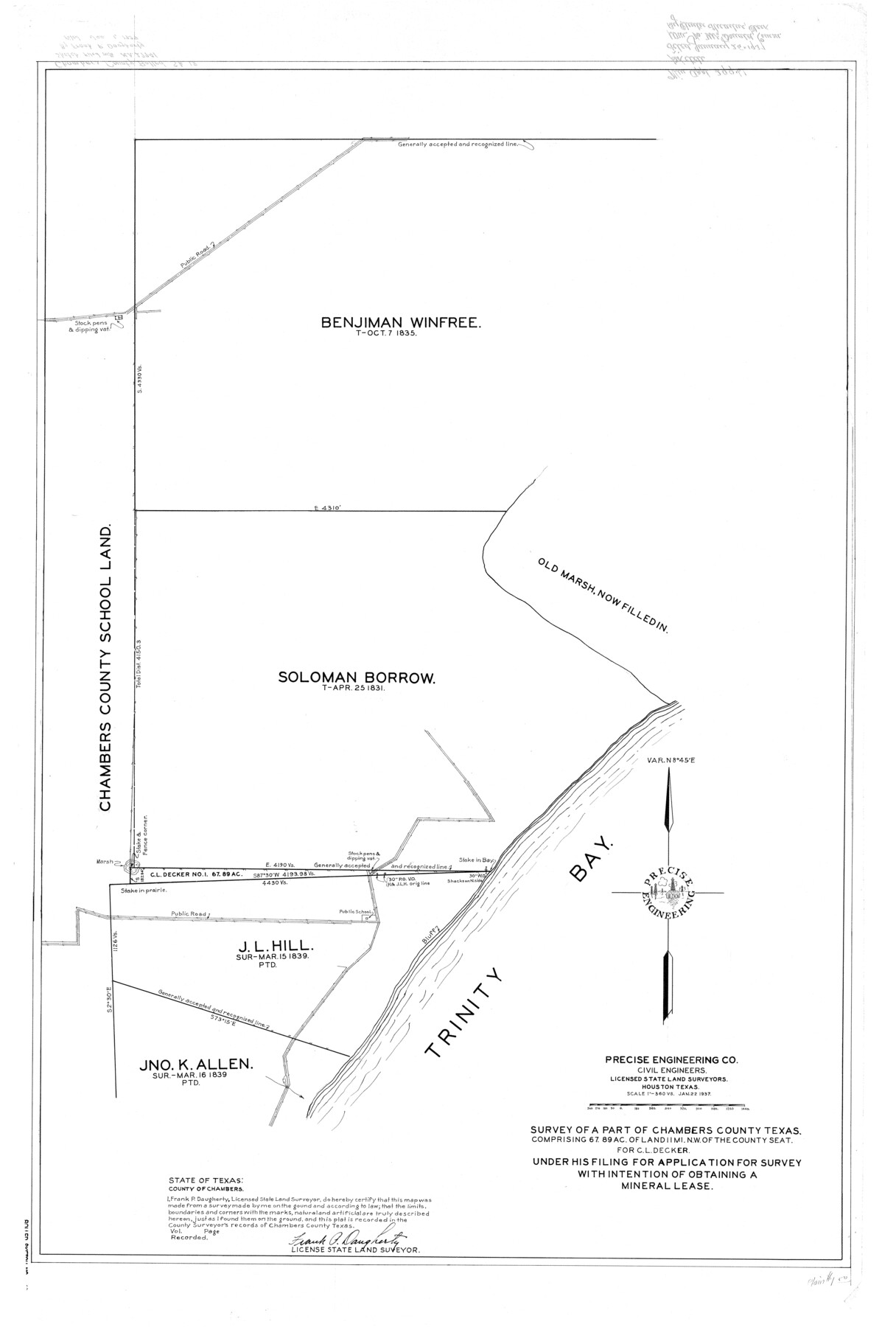 5426, Chambers County Rolled Sketch 18, General Map Collection