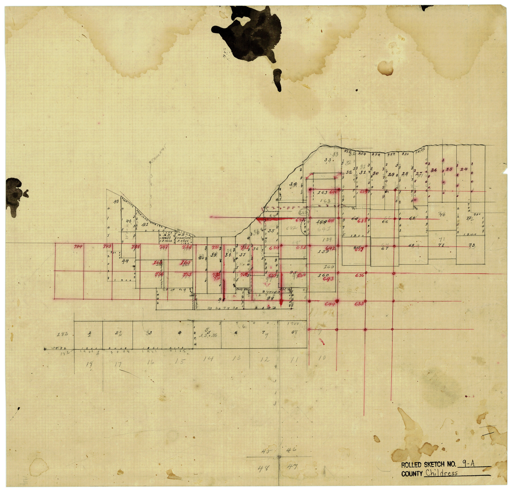 5447, Childress County Rolled Sketch 9A, General Map Collection
