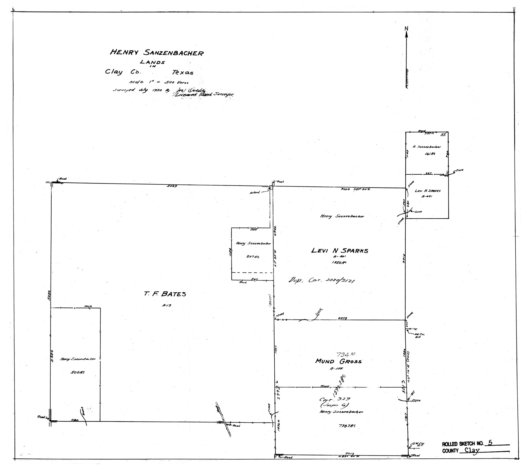 5499, Clay County Rolled Sketch 5, General Map Collection