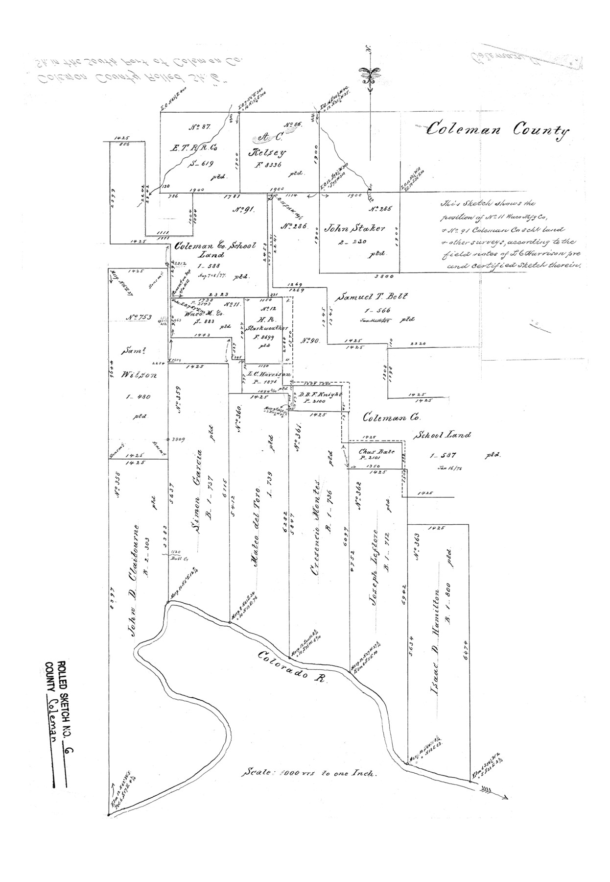 5529, Coleman County Rolled Sketch 6, General Map Collection