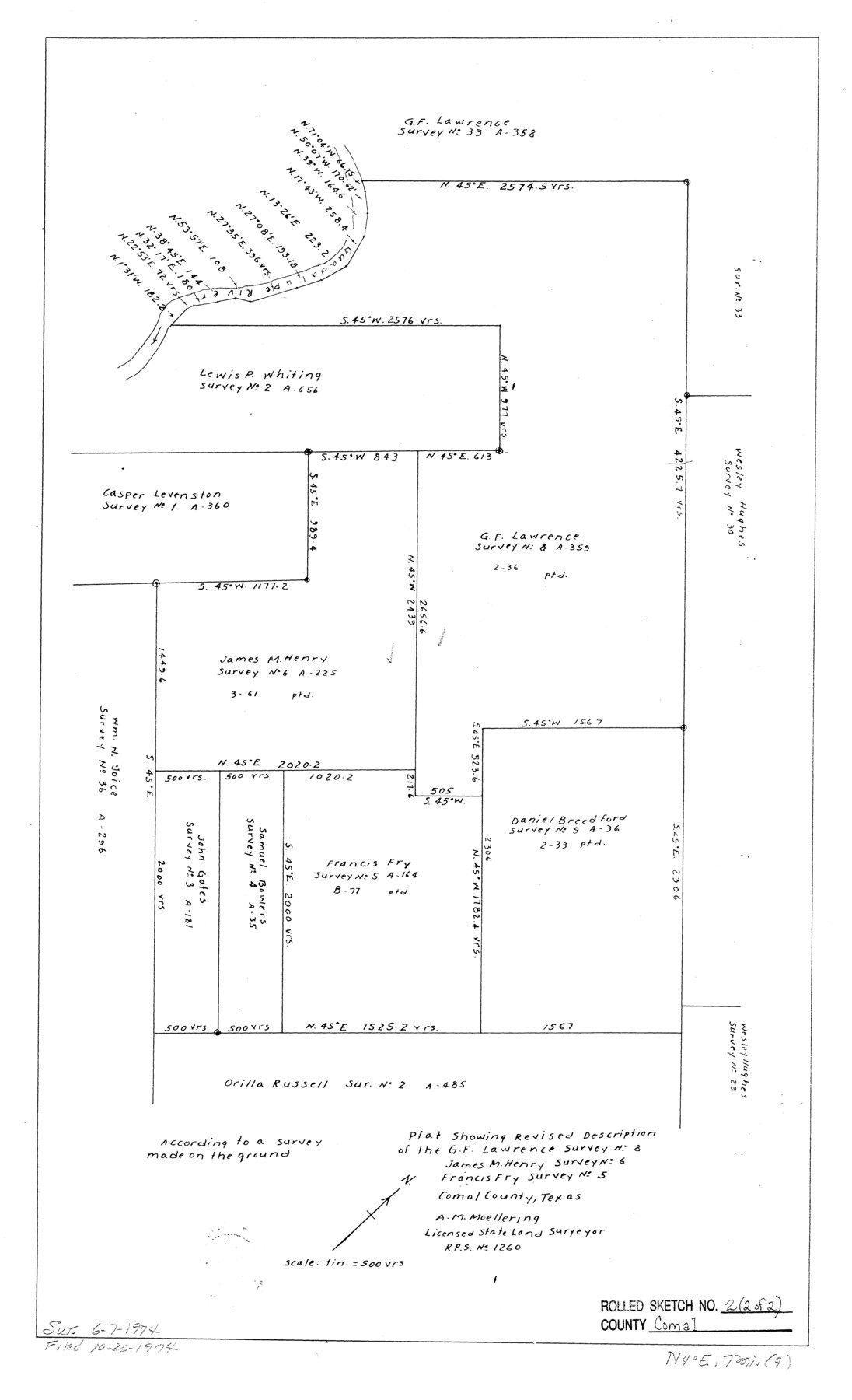 5537, Comal County Rolled Sketch 2, General Map Collection