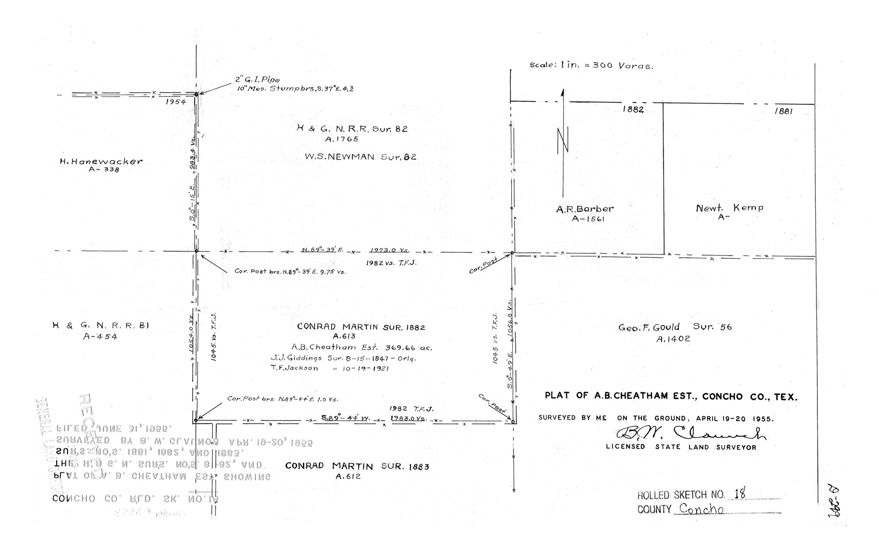 5553, Concho County Rolled Sketch 18, General Map Collection