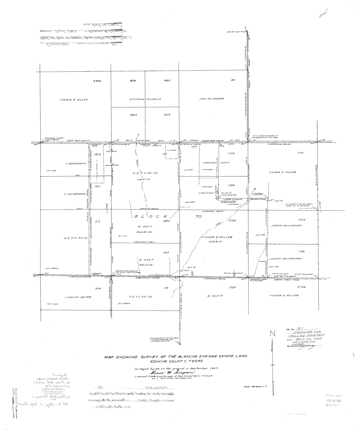 5559, Concho County Rolled Sketch 51, General Map Collection