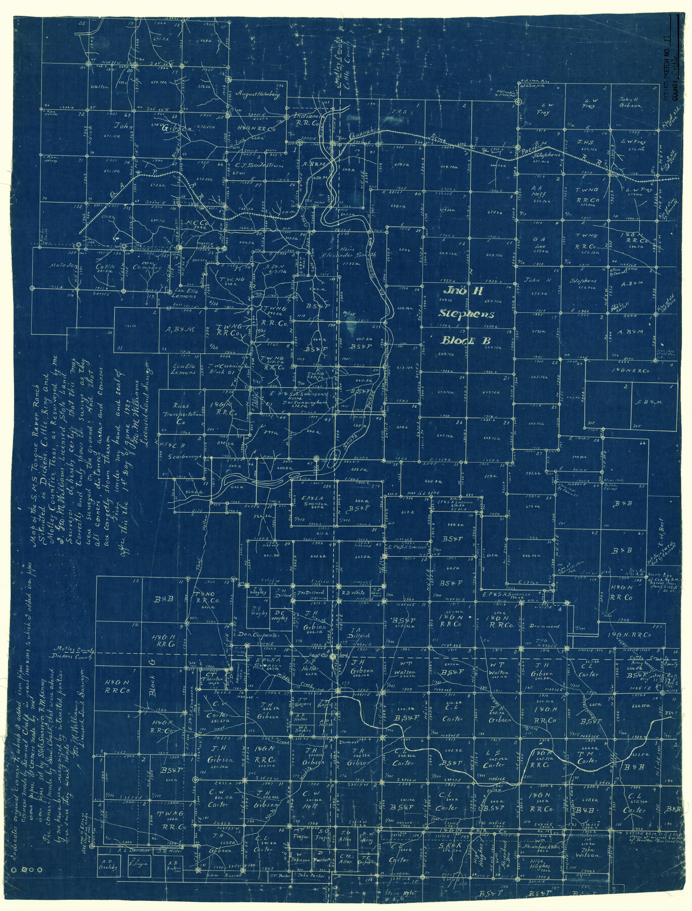 5568, Cottle County Rolled Sketch 11, General Map Collection