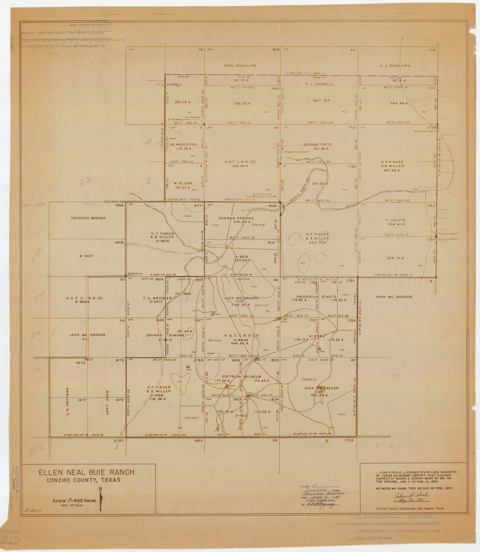 5569, Concho County Rolled Sketch 11, General Map Collection