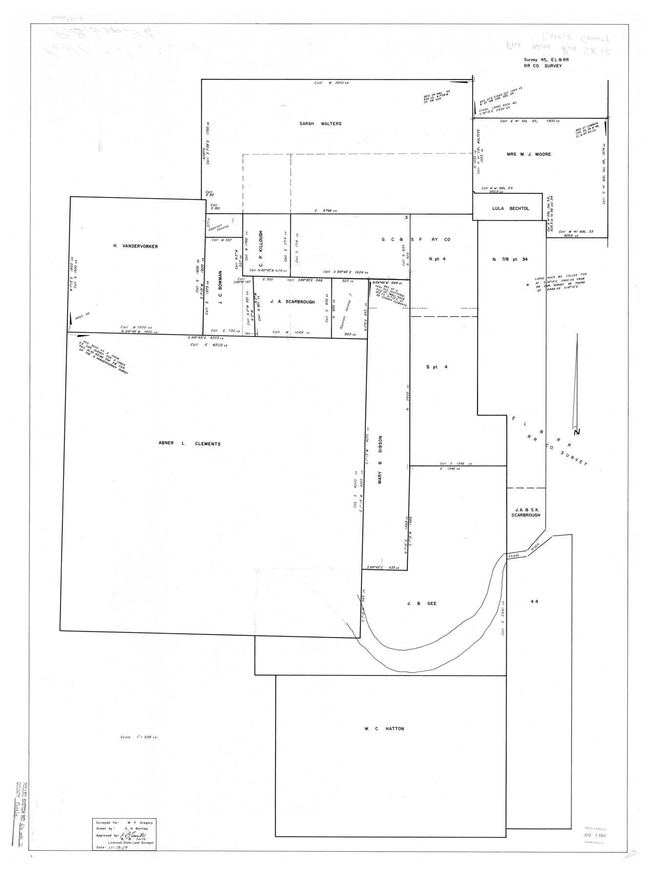 5570, Cottle County Rolled Sketch 12, General Map Collection