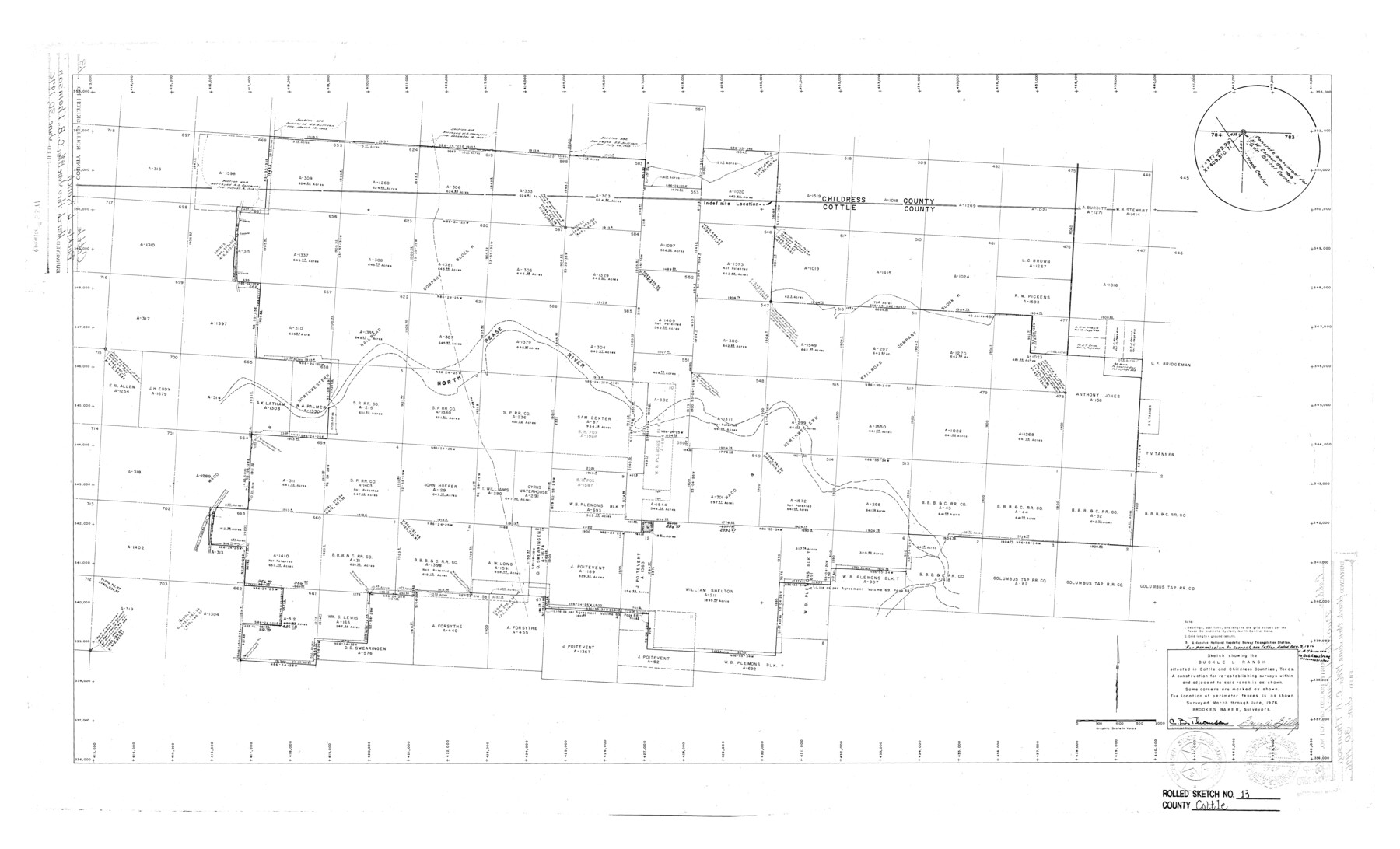 5571, Cottle County Rolled Sketch 13, General Map Collection