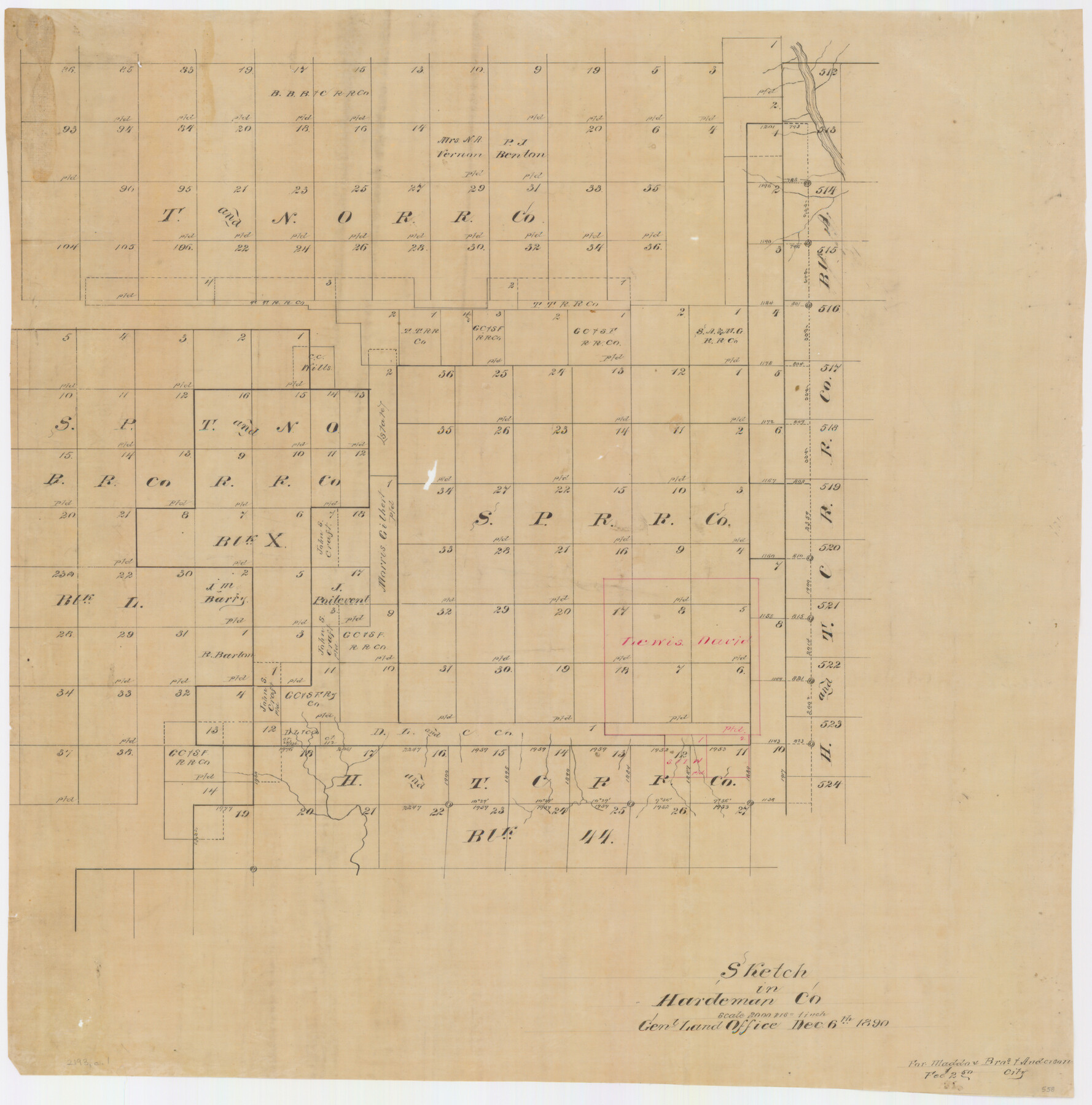 558, Sketch in Hardeman Co., Maddox Collection