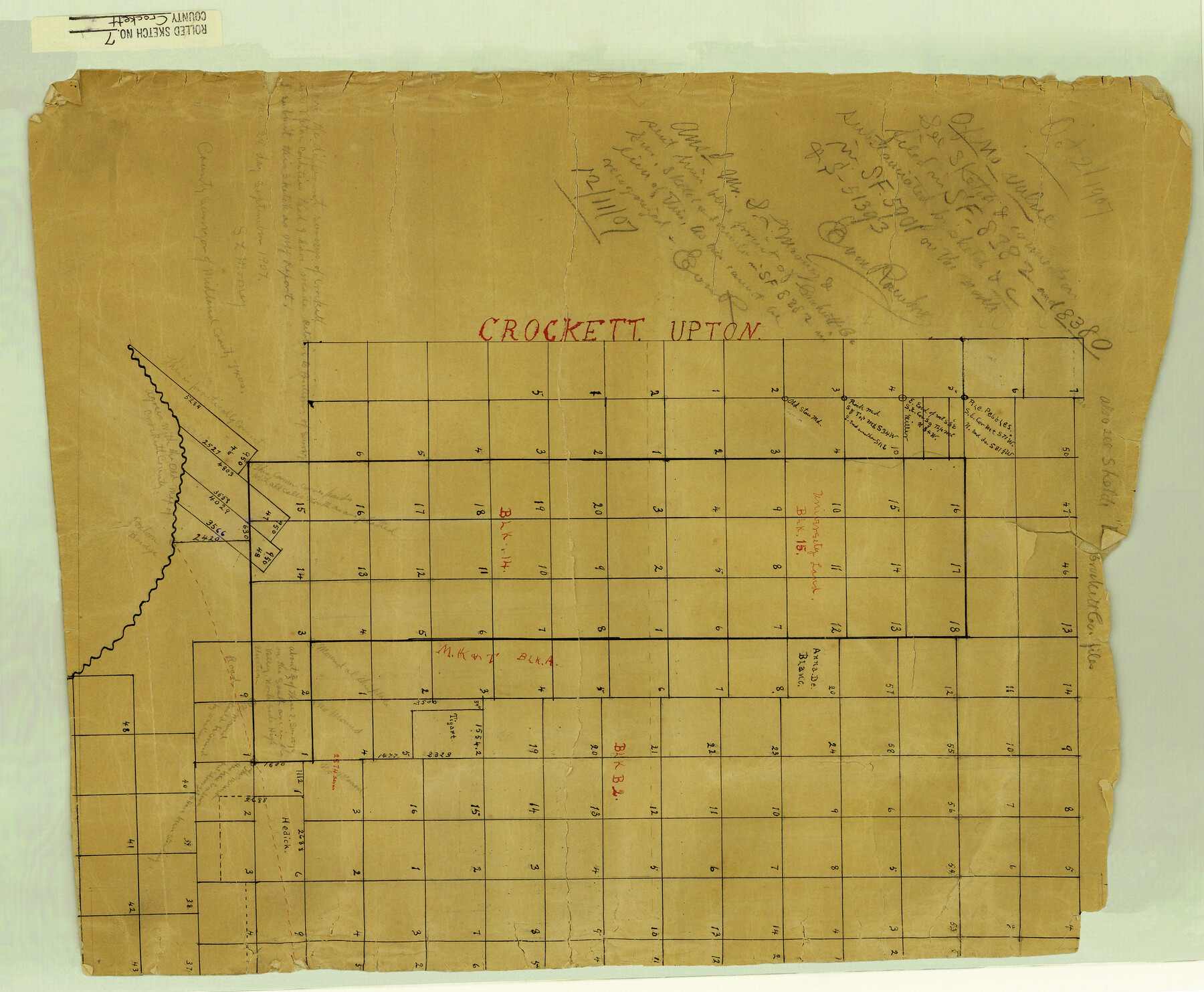 5580, Crockett County Rolled Sketch 7, General Map Collection