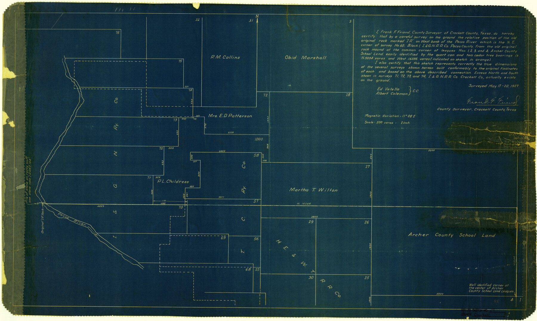 5588, Crockett County Rolled Sketch 29, General Map Collection