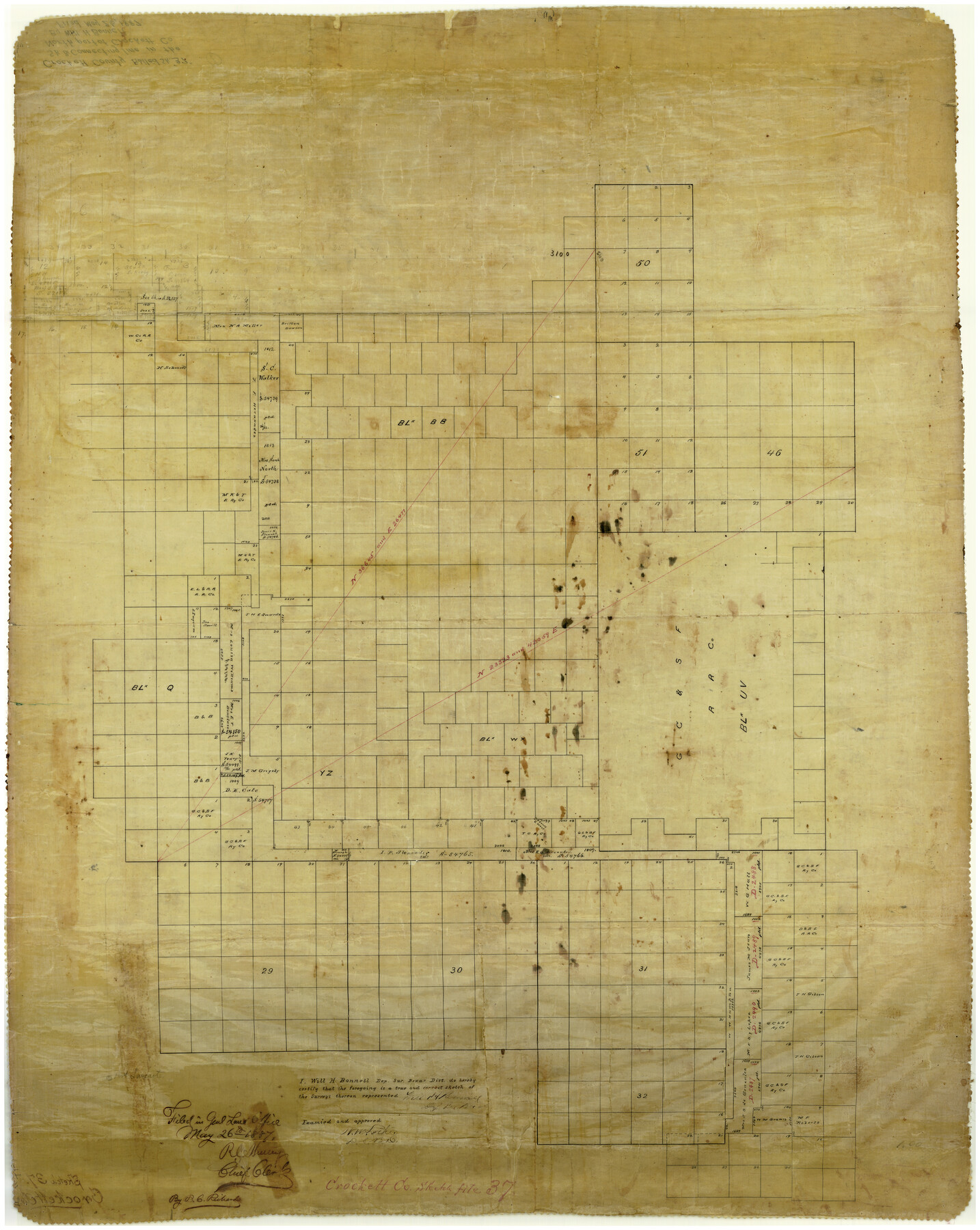 5589, Crockett County Rolled Sketch 37, General Map Collection
