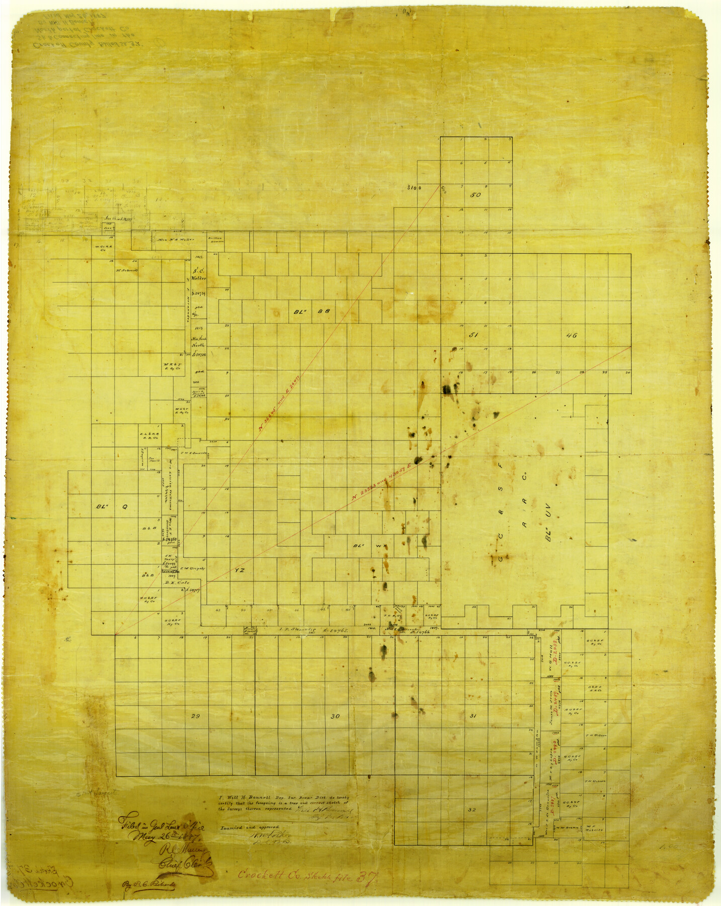 5589, Crockett County Rolled Sketch 37, General Map Collection