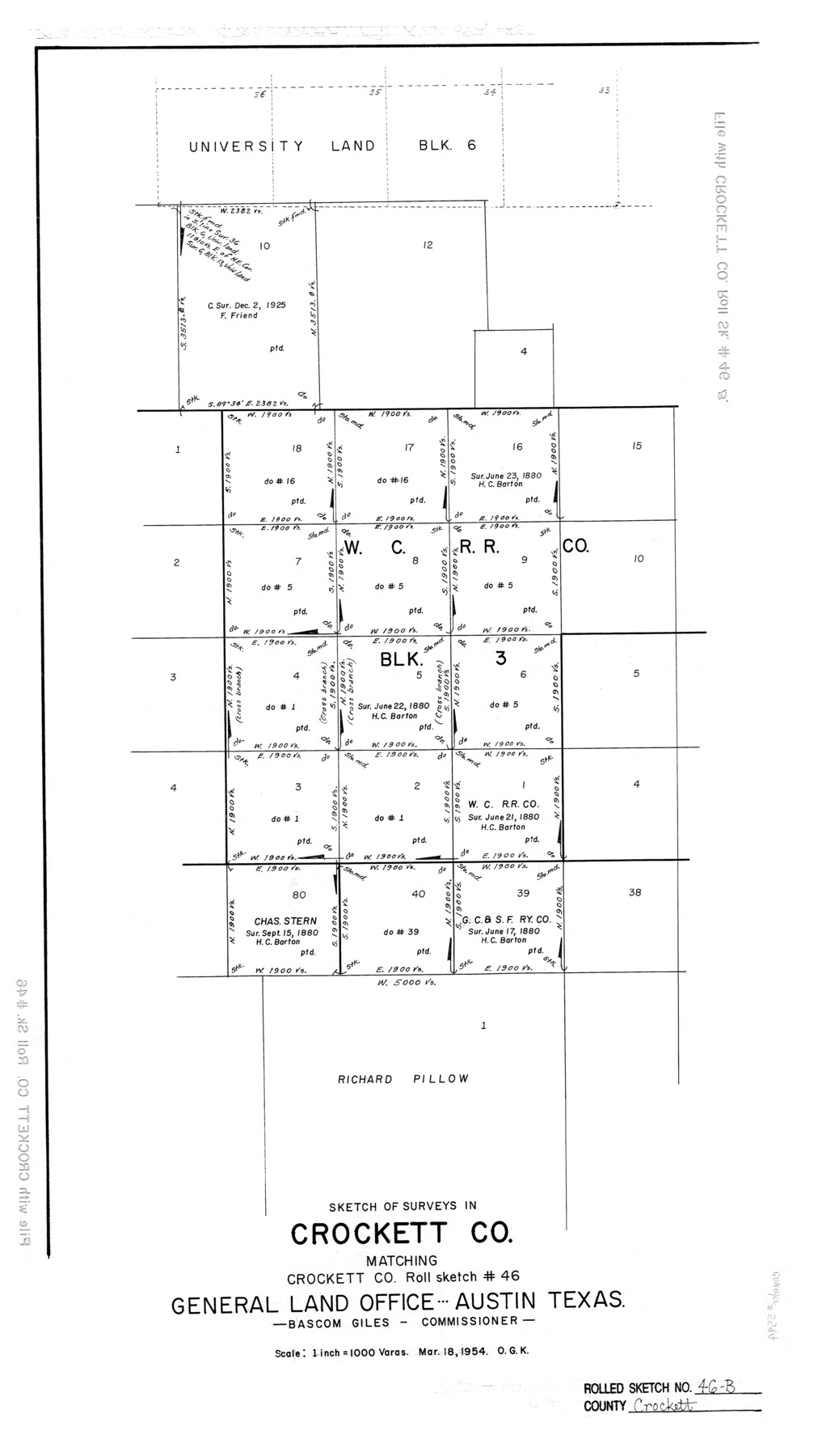 5594, Crockett County Rolled Sketch 46B, General Map Collection