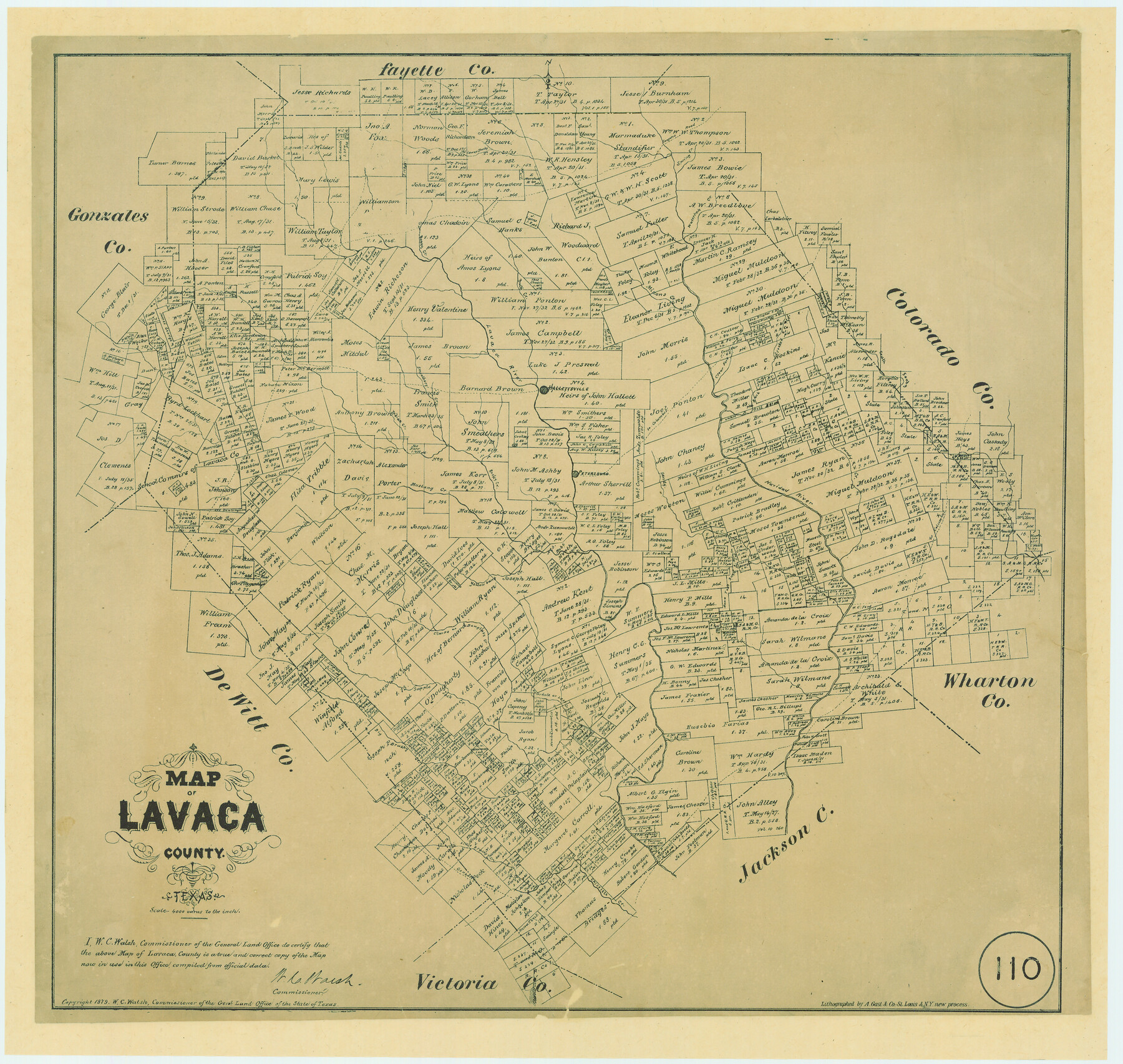 561, Map of Lavaca County, Texas, Maddox Collection