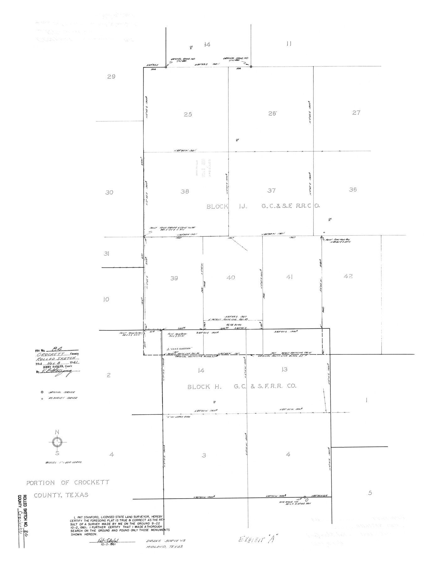 5624, Crockett County Rolled Sketch 84, General Map Collection