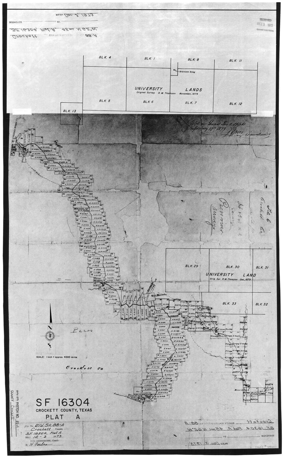 5627, Crockett County Rolled Sketch 88A, General Map Collection