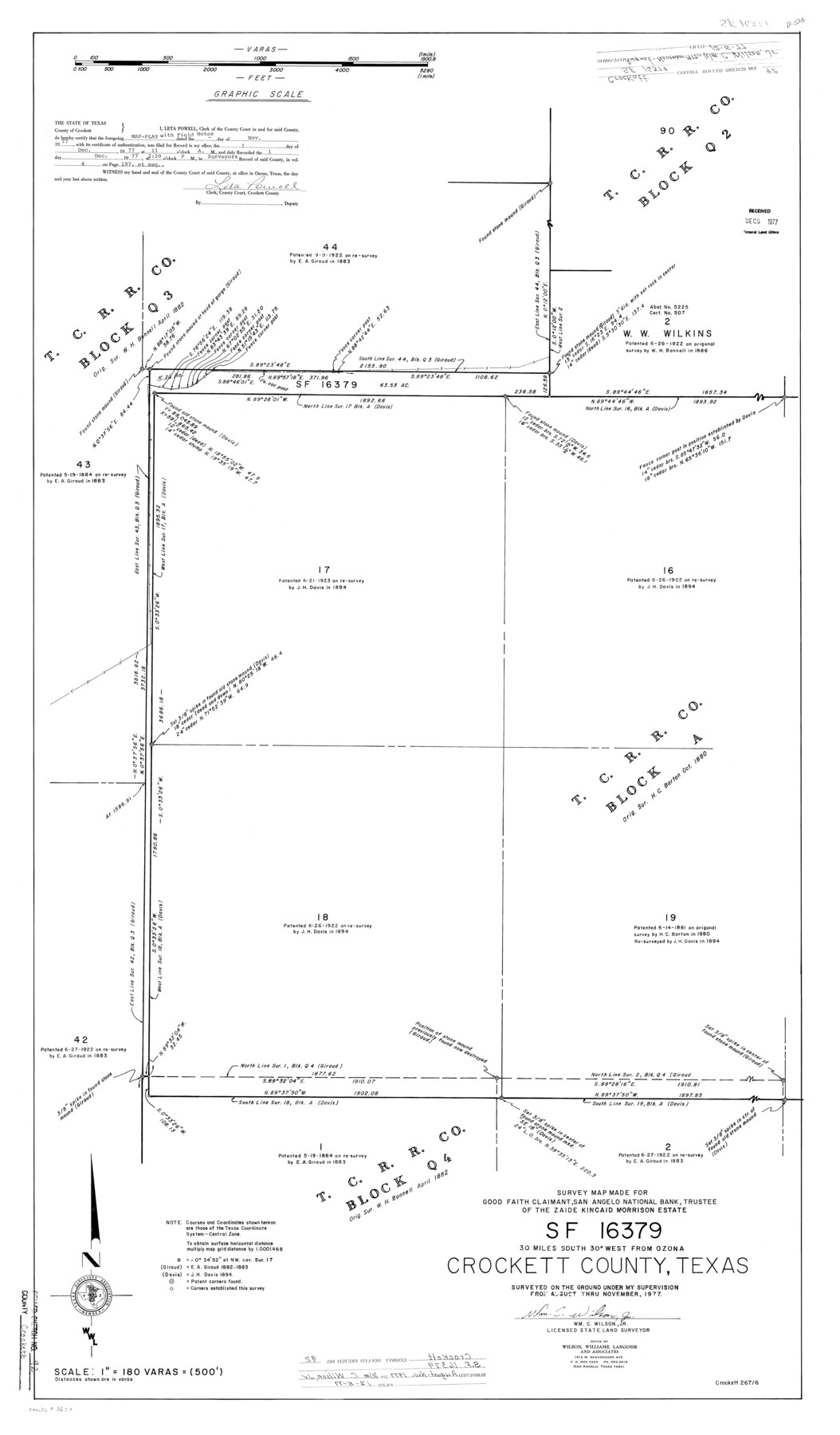 5632, Crockett County Rolled Sketch 92, General Map Collection