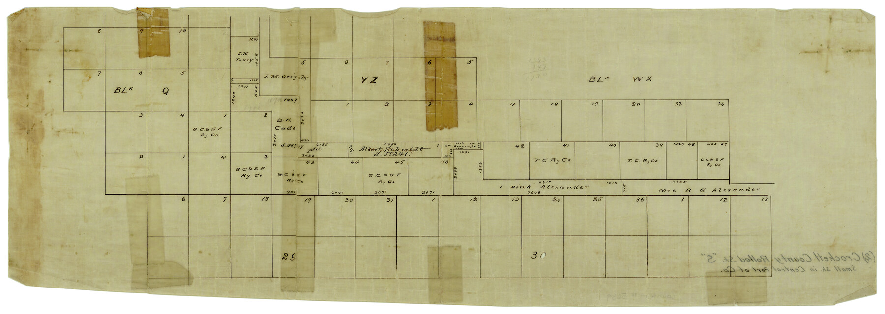 5639, Crockett County Rolled Sketch S, General Map Collection