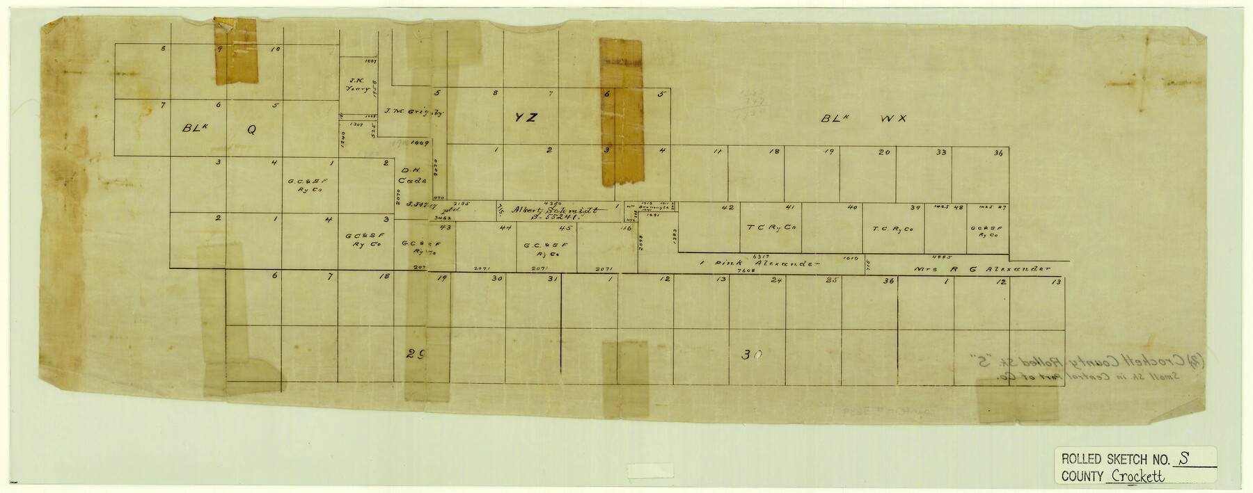 5639, Crockett County Rolled Sketch S, General Map Collection