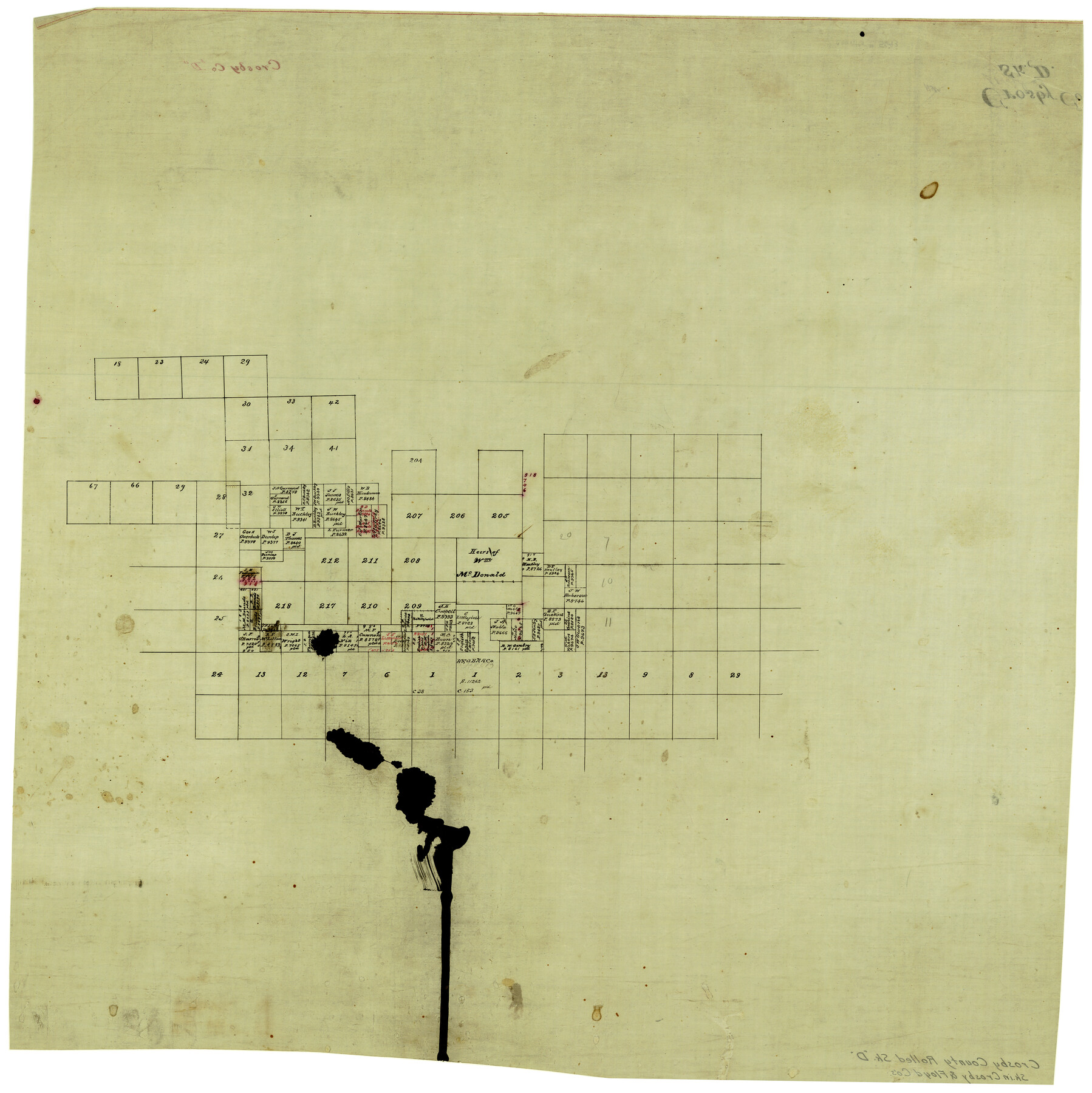 5643, Crosby County Rolled Sketch D, General Map Collection