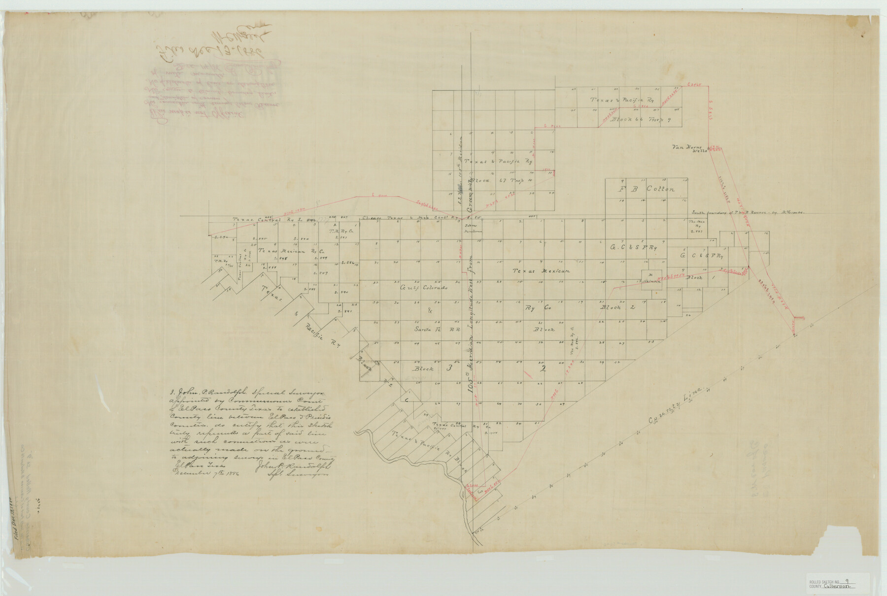 5646, Culberson County Rolled Sketch 9, General Map Collection