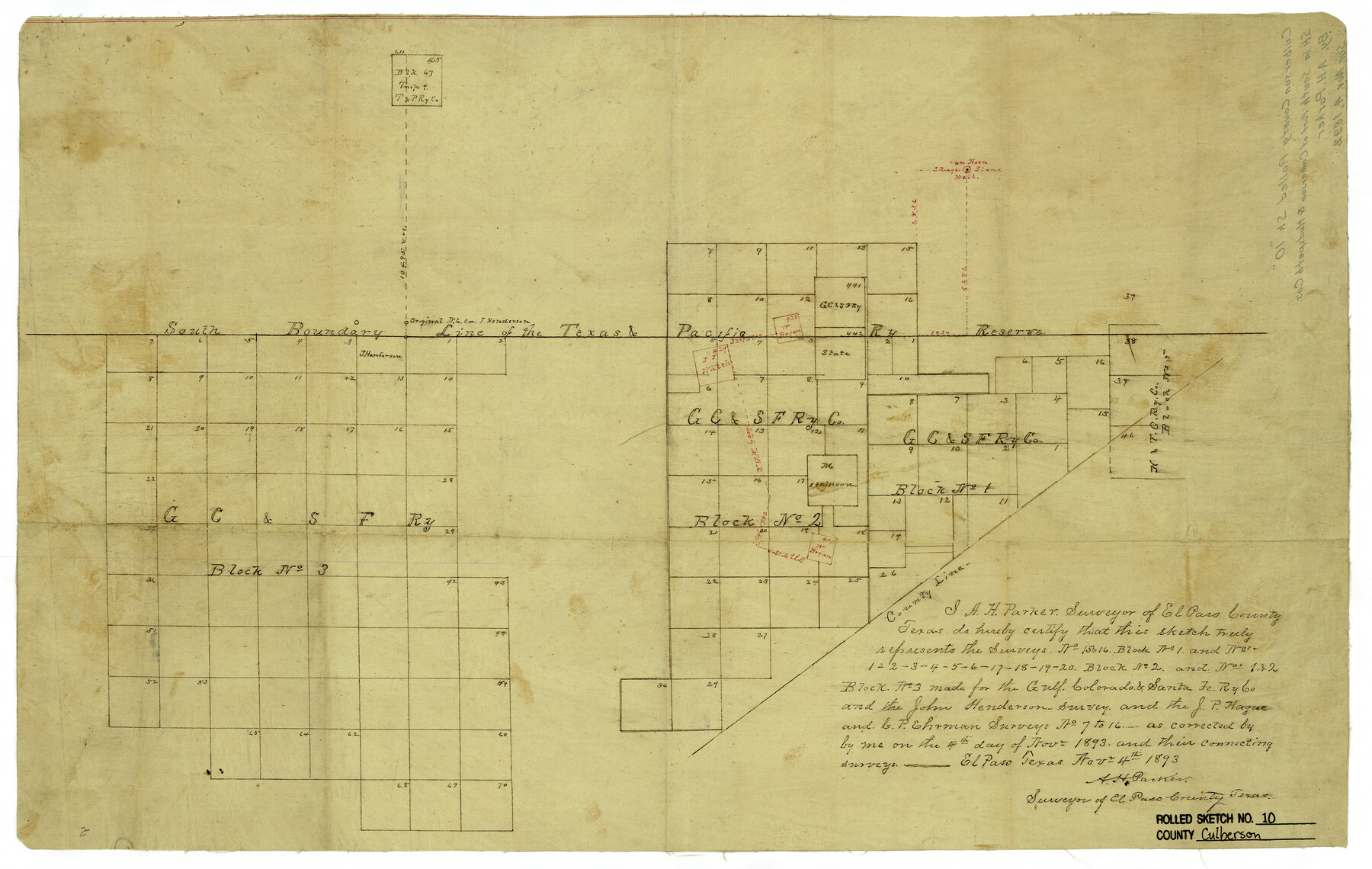 5647, Culberson County Rolled Sketch 10, General Map Collection