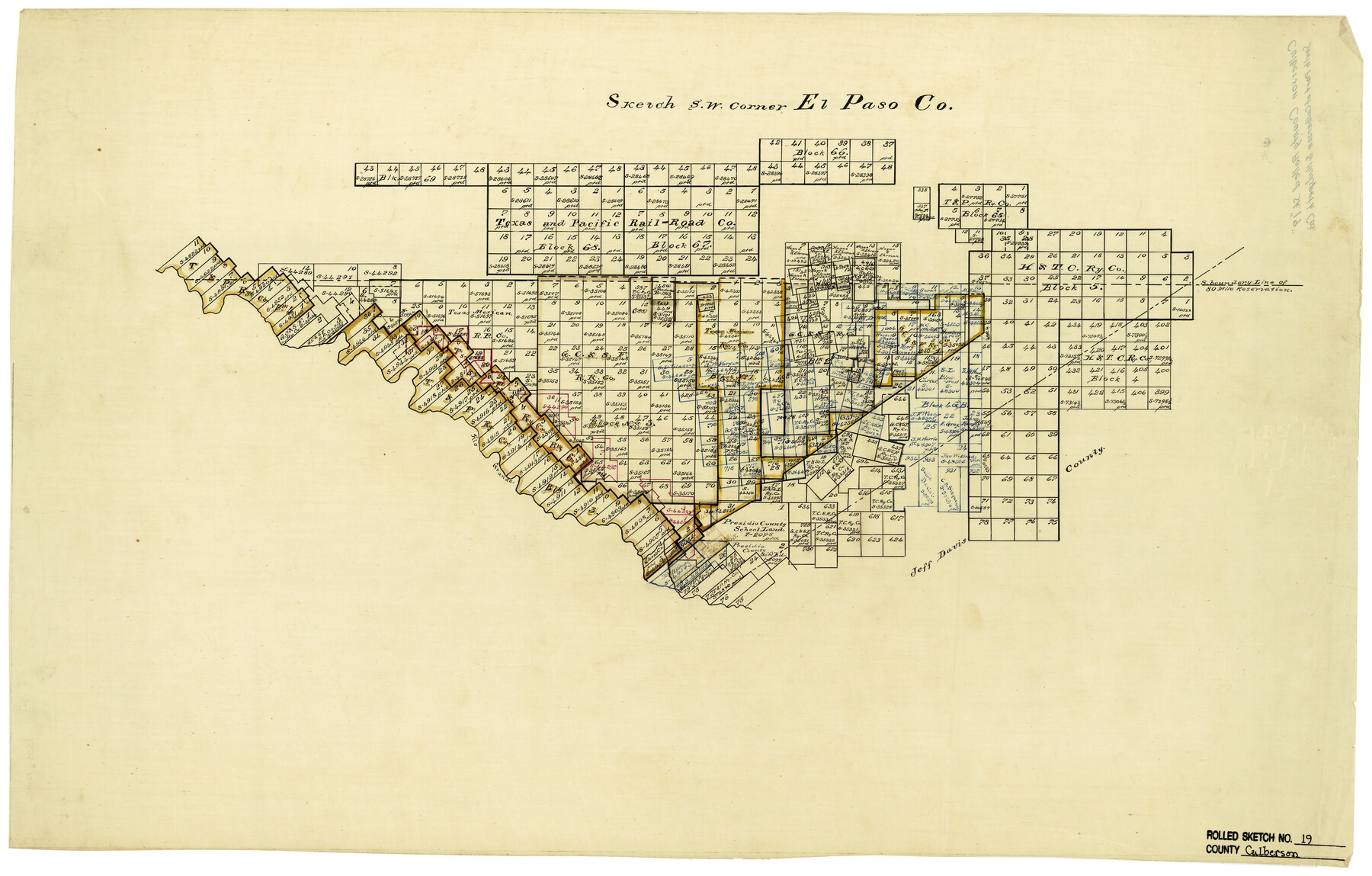 5651, Culberson County Rolled Sketch 19, General Map Collection
