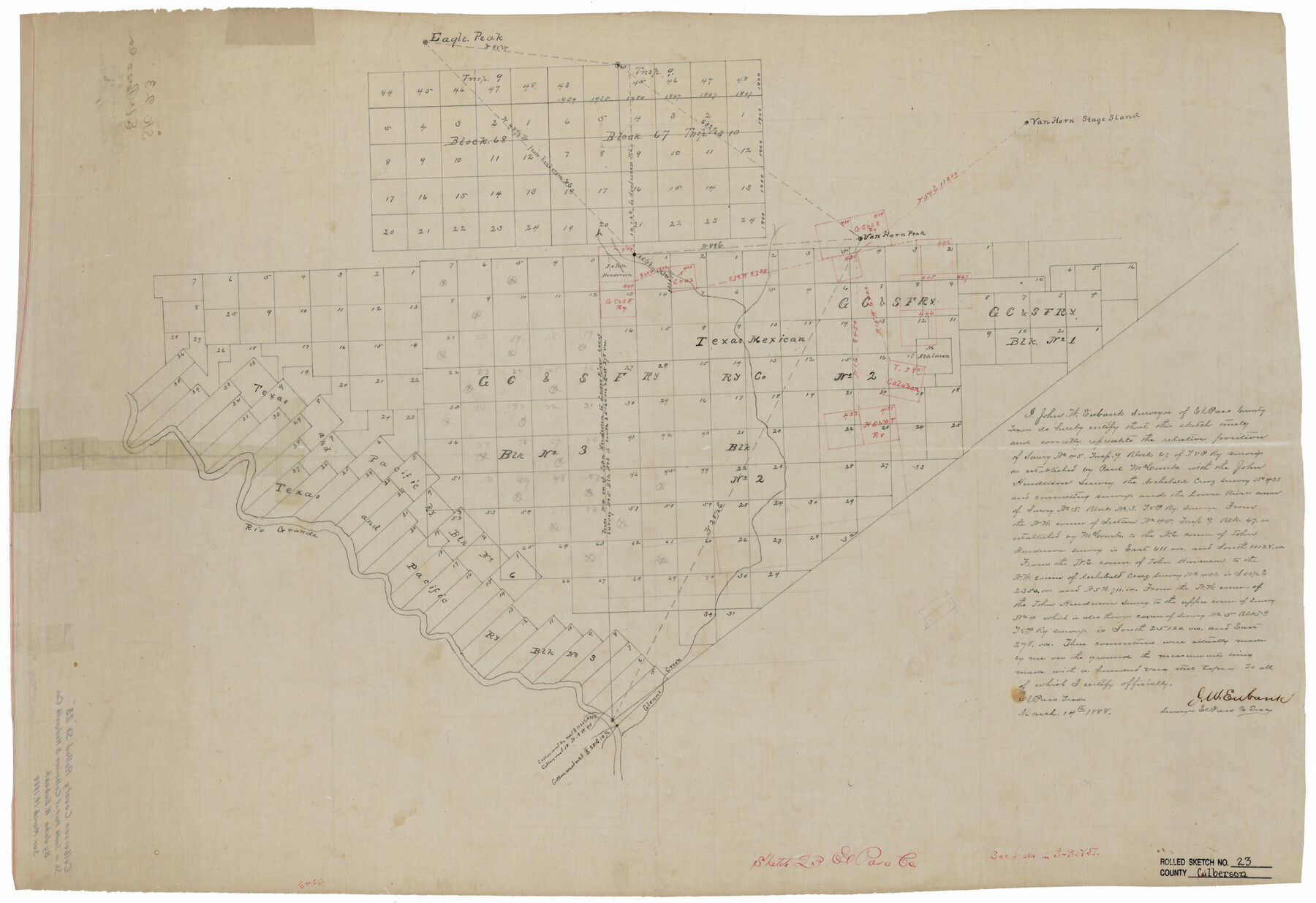 5655, Culberson County Rolled Sketch 23, General Map Collection