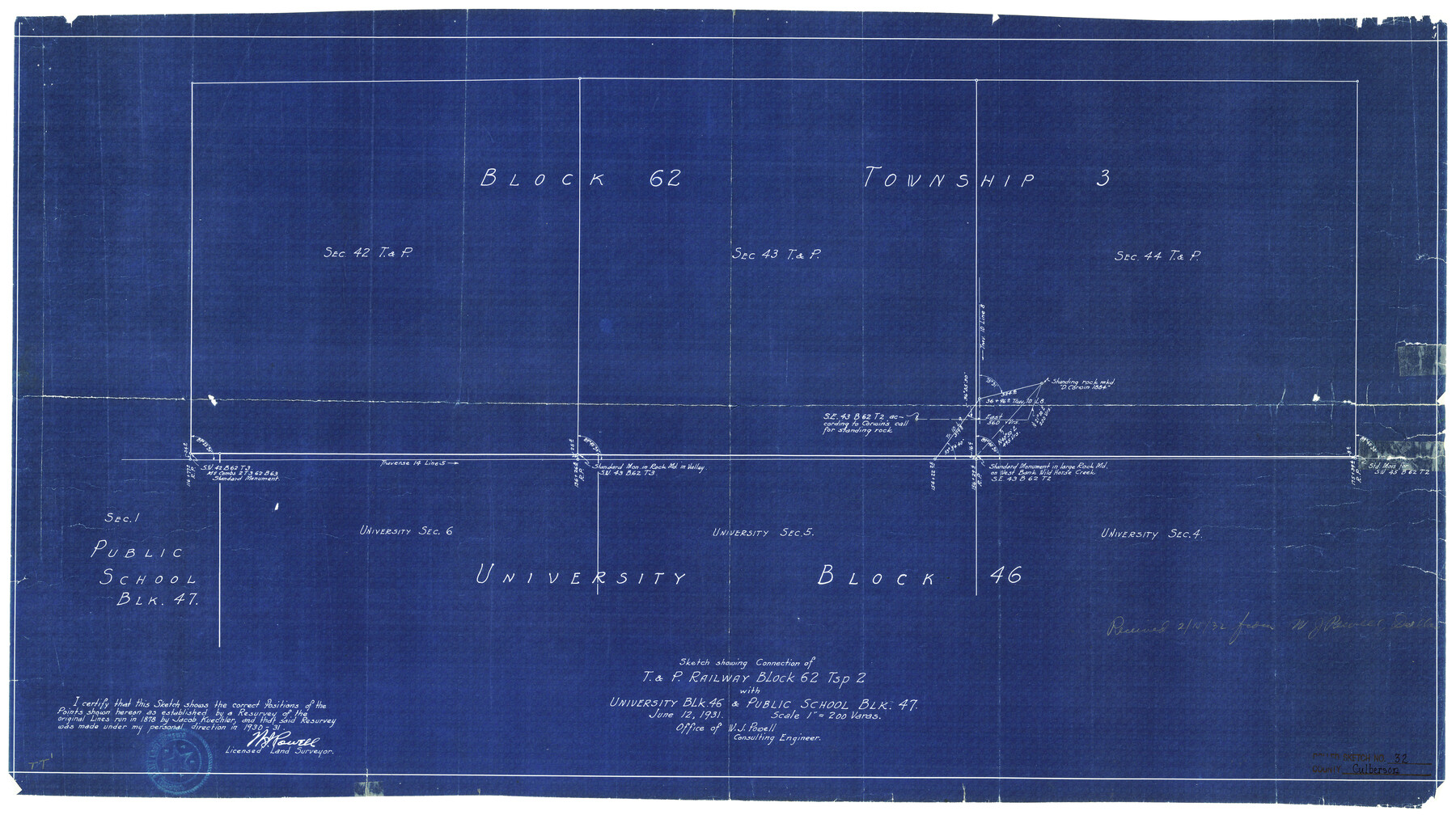 5657, Culberson County Rolled Sketch 32, General Map Collection

