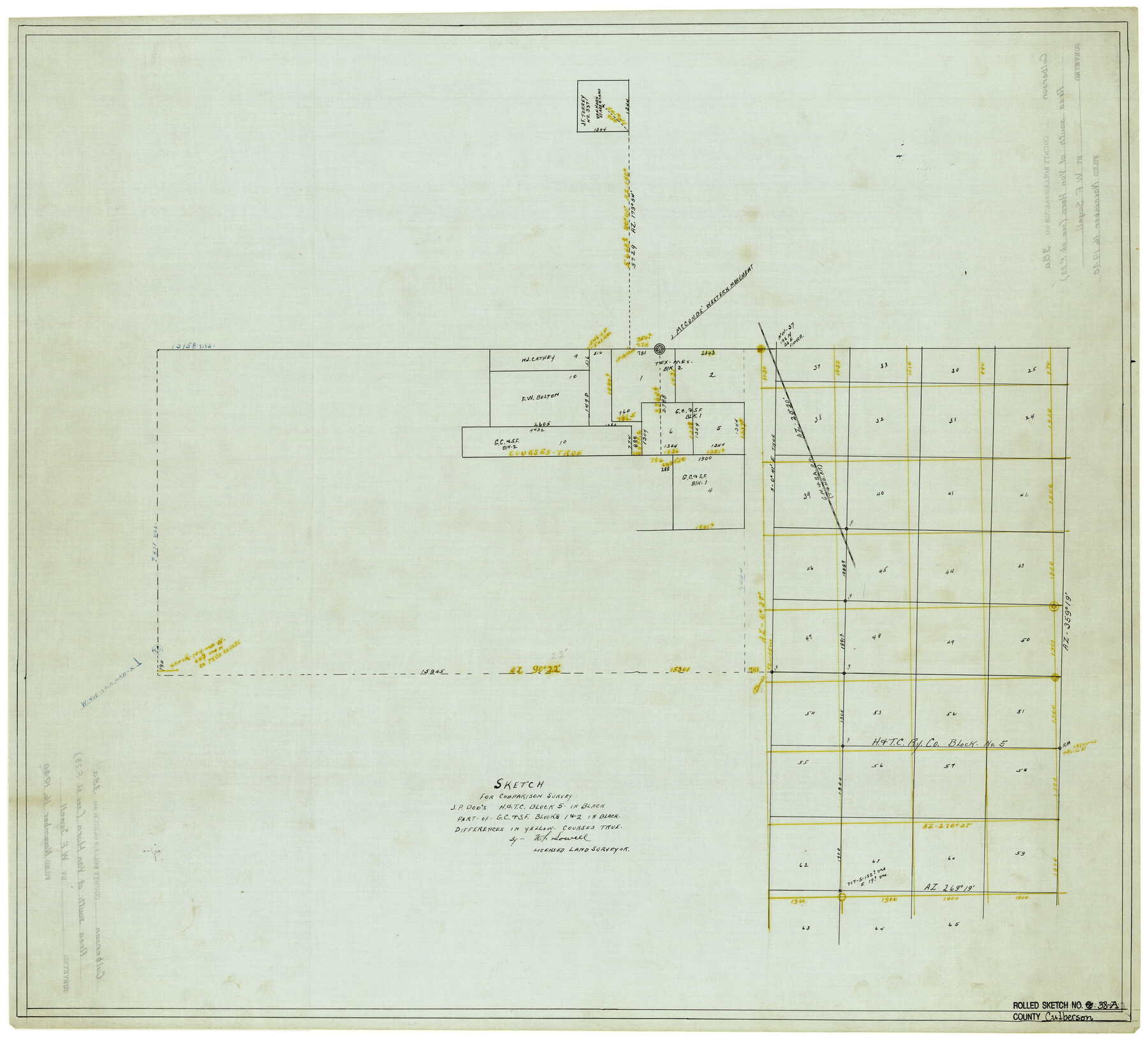 5662, Culberson County Rolled Sketch 38A, General Map Collection