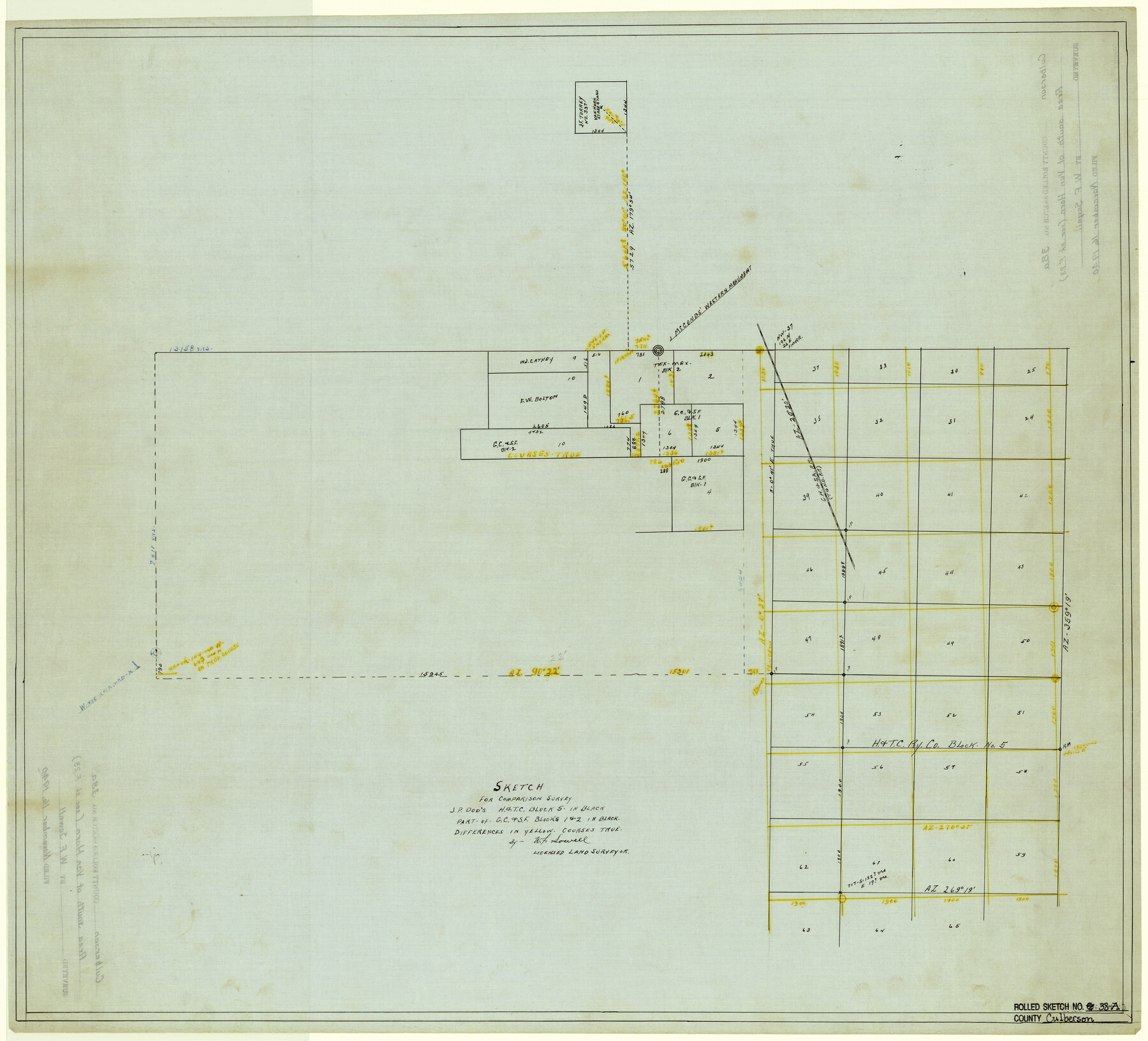 5662, Culberson County Rolled Sketch 38A, General Map Collection