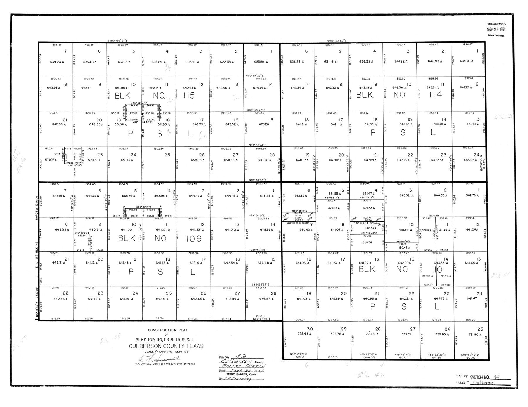 5668, Culberson County Rolled Sketch 49, General Map Collection