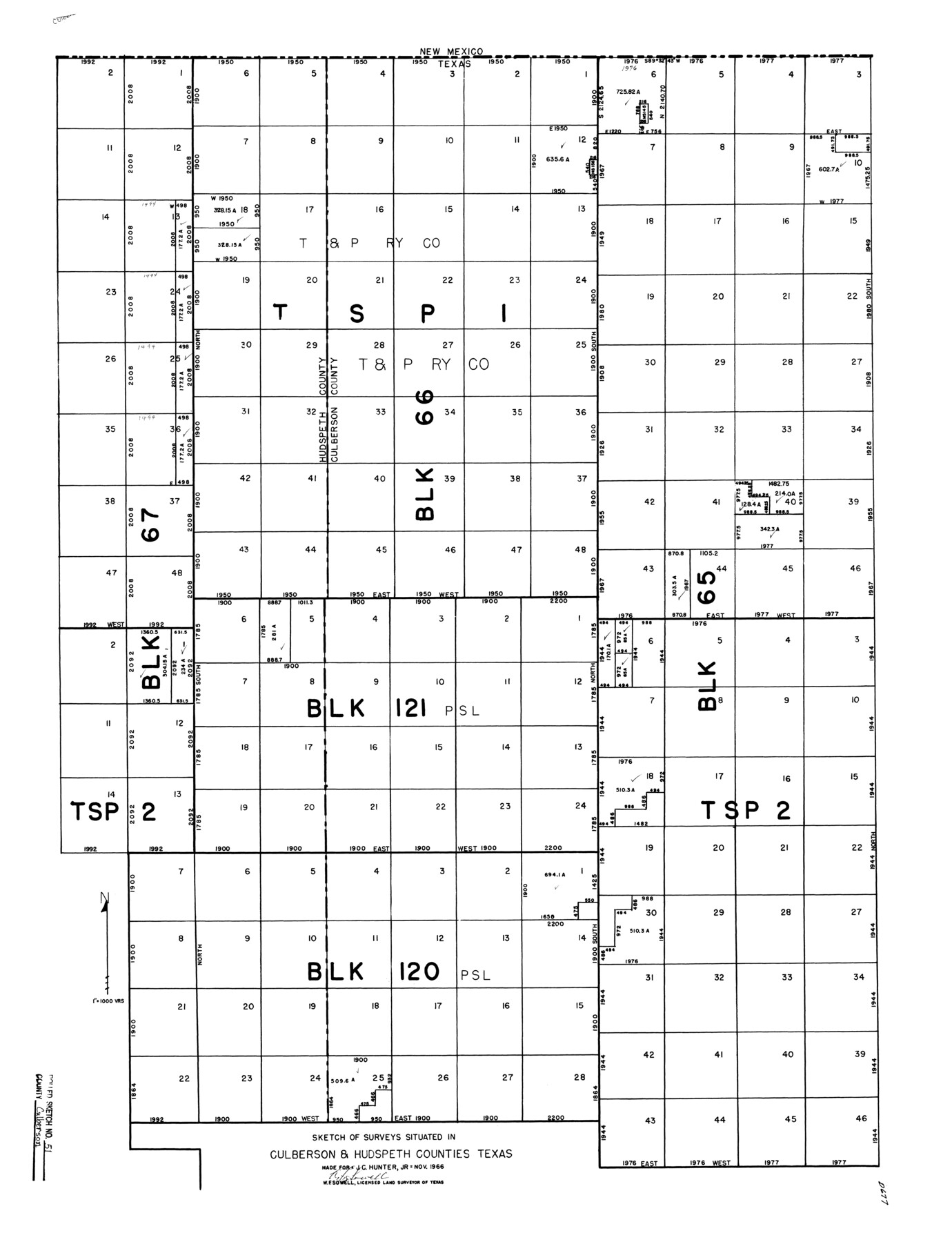 5670, Culberson County Rolled Sketch 51, General Map Collection