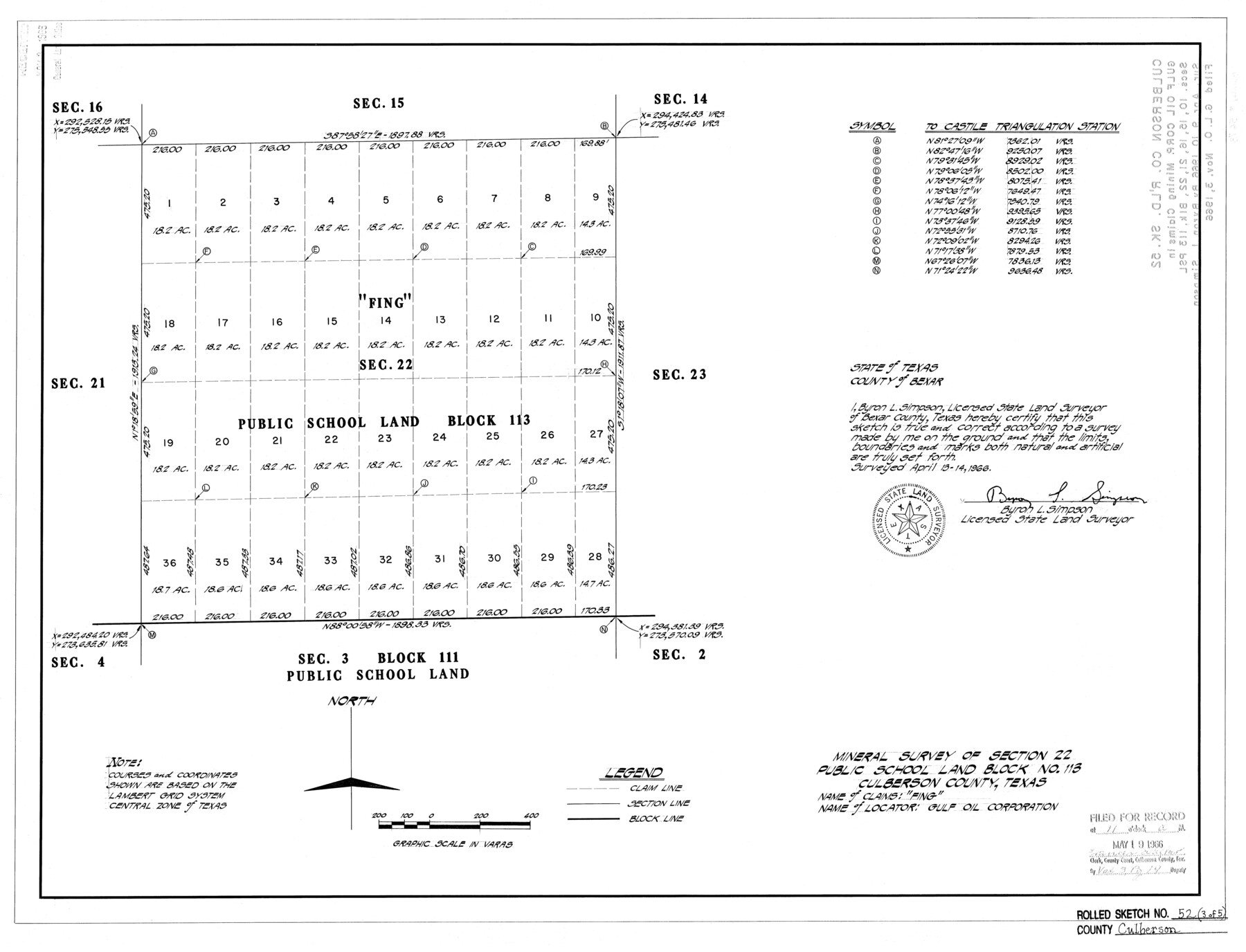 5673, Culberson County Rolled Sketch 52, General Map Collection