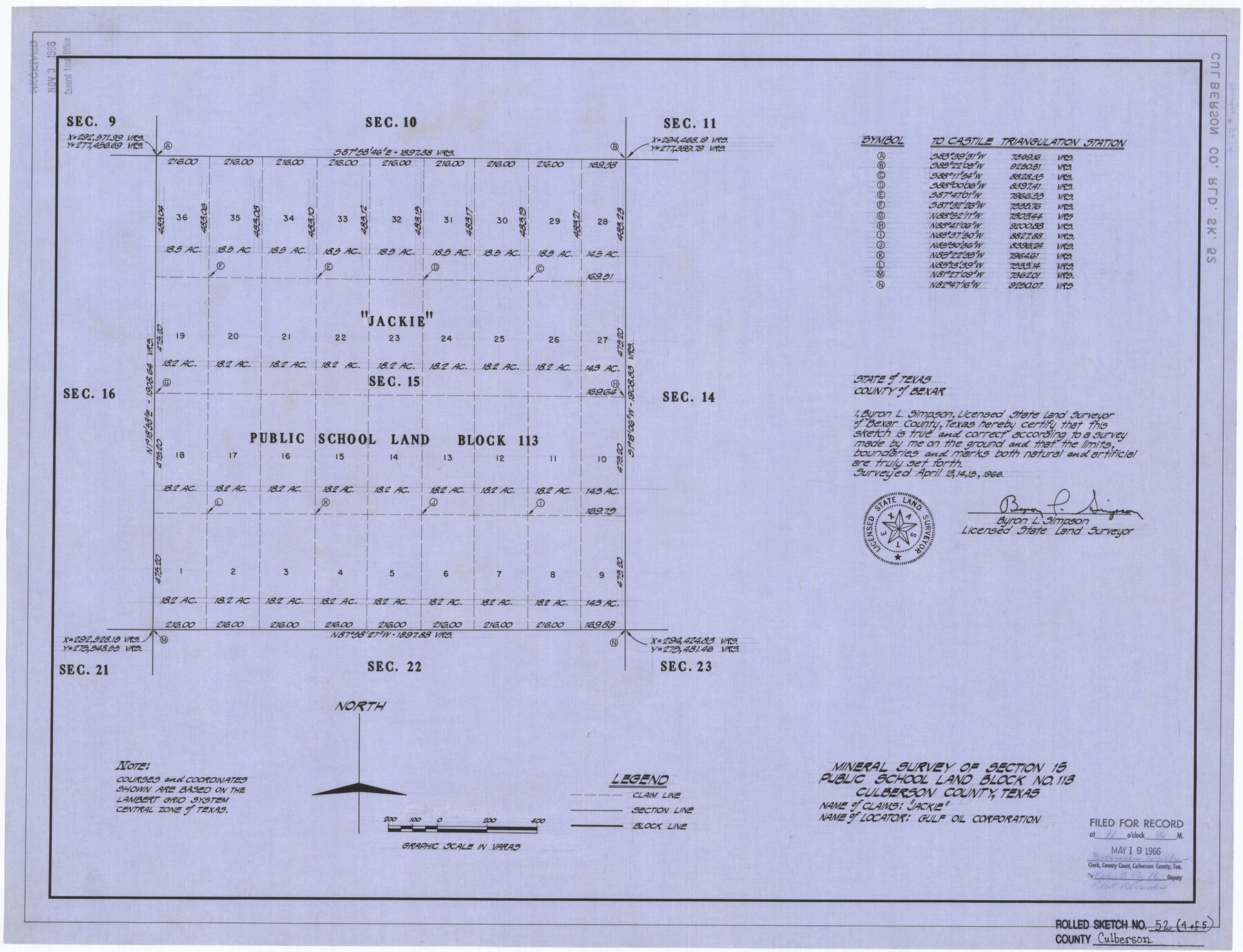 5674, Culberson County Rolled Sketch 52, General Map Collection