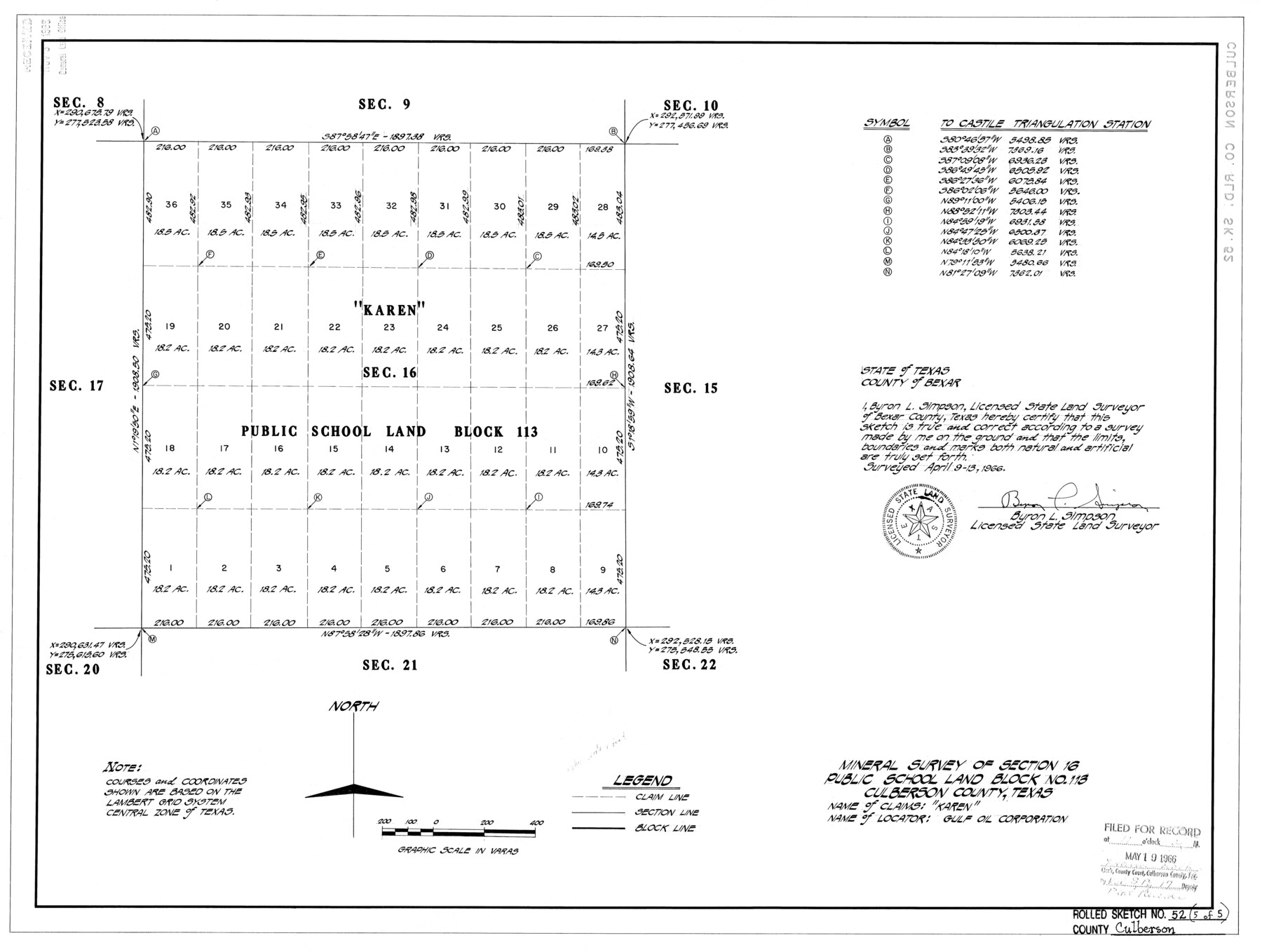 5675, Culberson County Rolled Sketch 52, General Map Collection