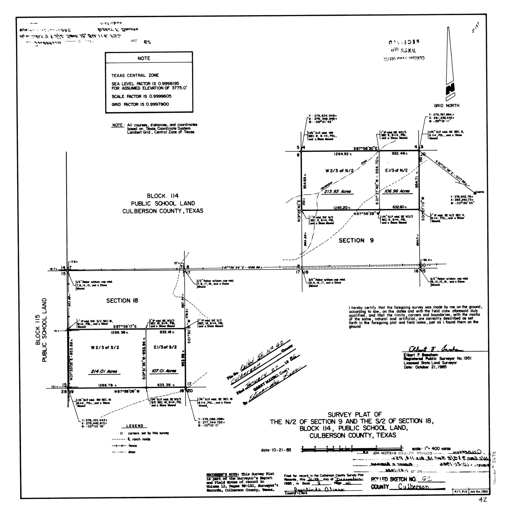 5678, Culberson County Rolled Sketch 62, General Map Collection