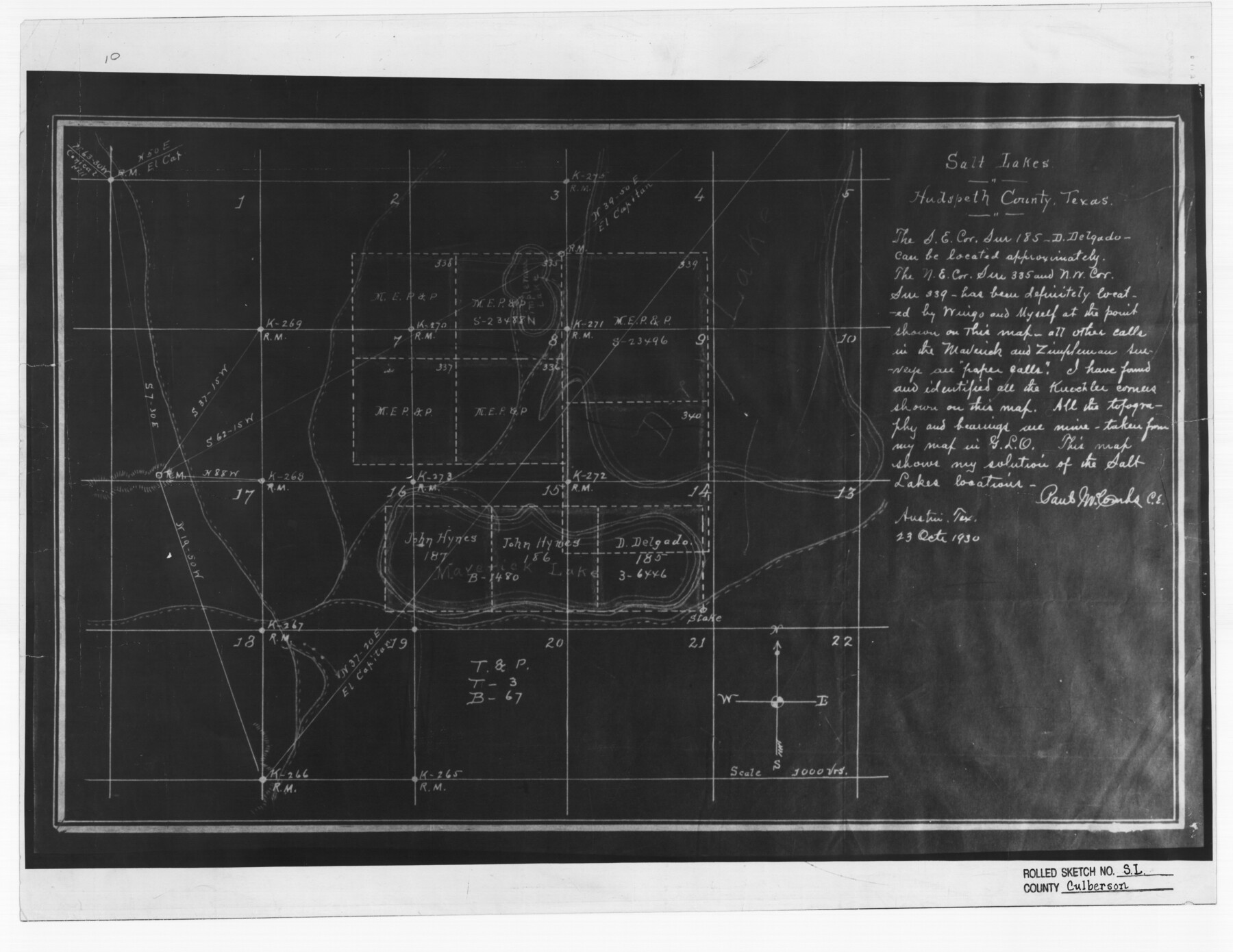 5683, Culberson County Rolled Sketch SL, General Map Collection