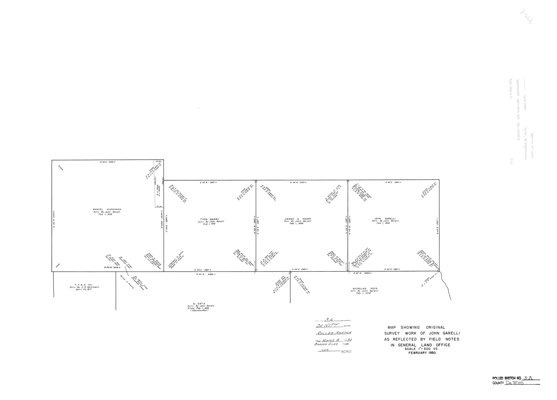 5704, DeWitt County Rolled Sketch 3A, General Map Collection