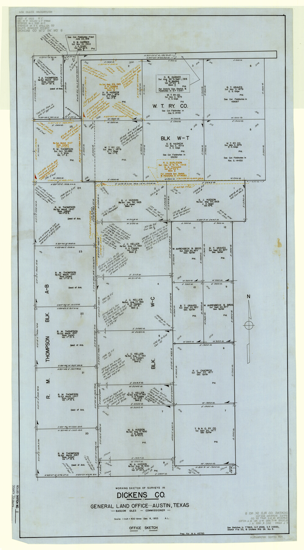 5707, Dickens County Rolled Sketch 8, General Map Collection