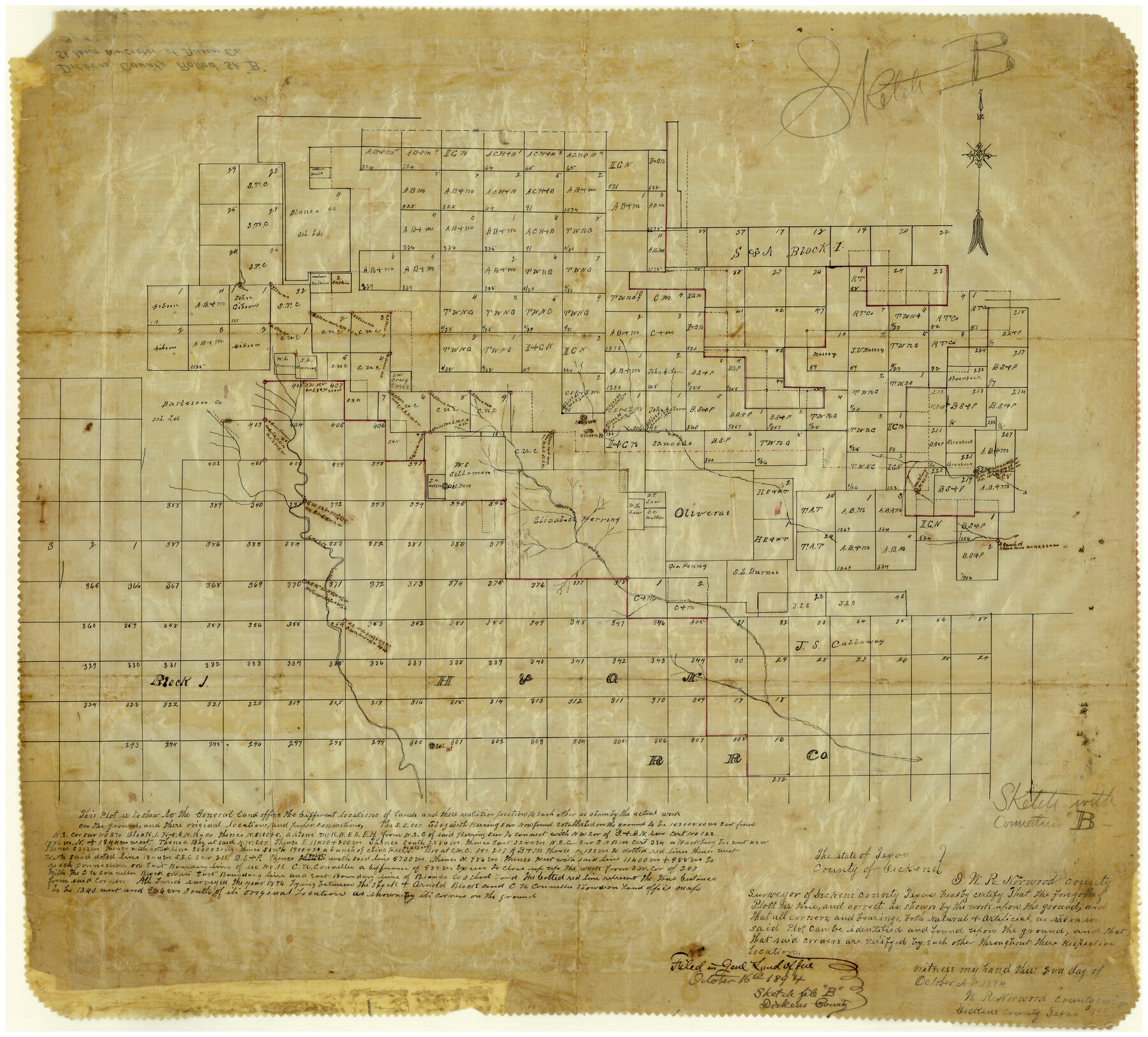 5709, Dickens County Rolled Sketch B, General Map Collection