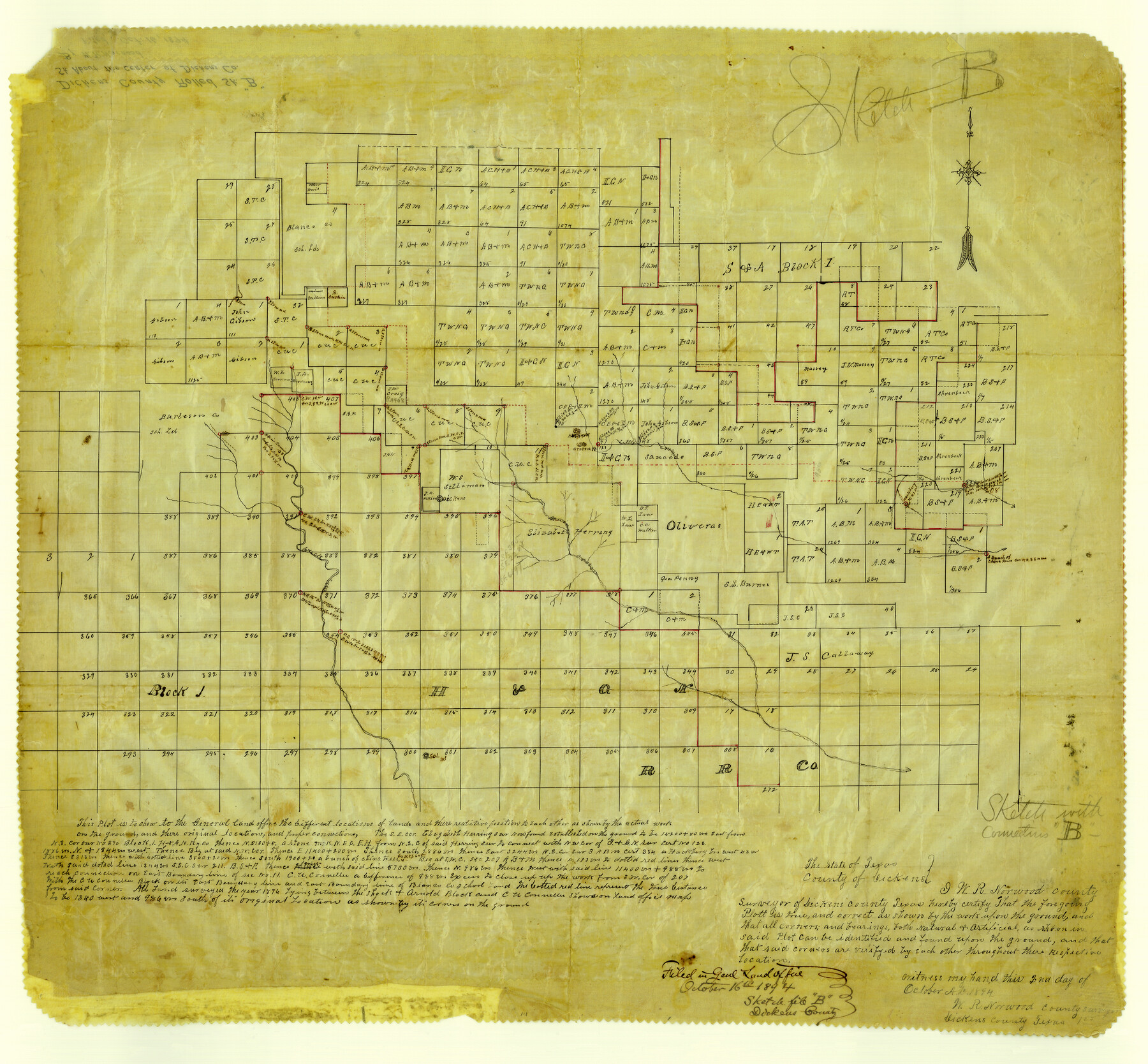 5709, Dickens County Rolled Sketch B, General Map Collection