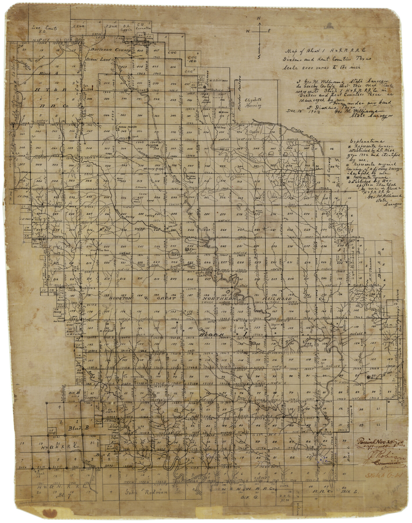 5711, Dickens County Rolled Sketch GW, General Map Collection
