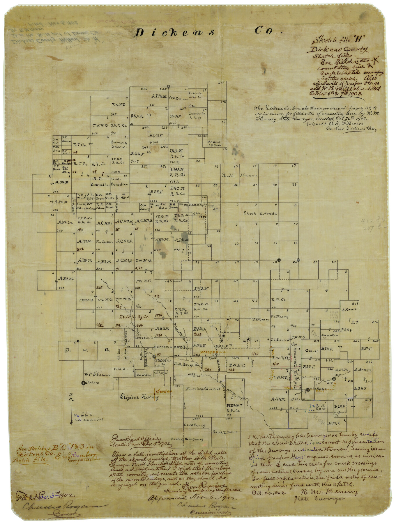 5712, Dickens County Rolled Sketch H, General Map Collection
