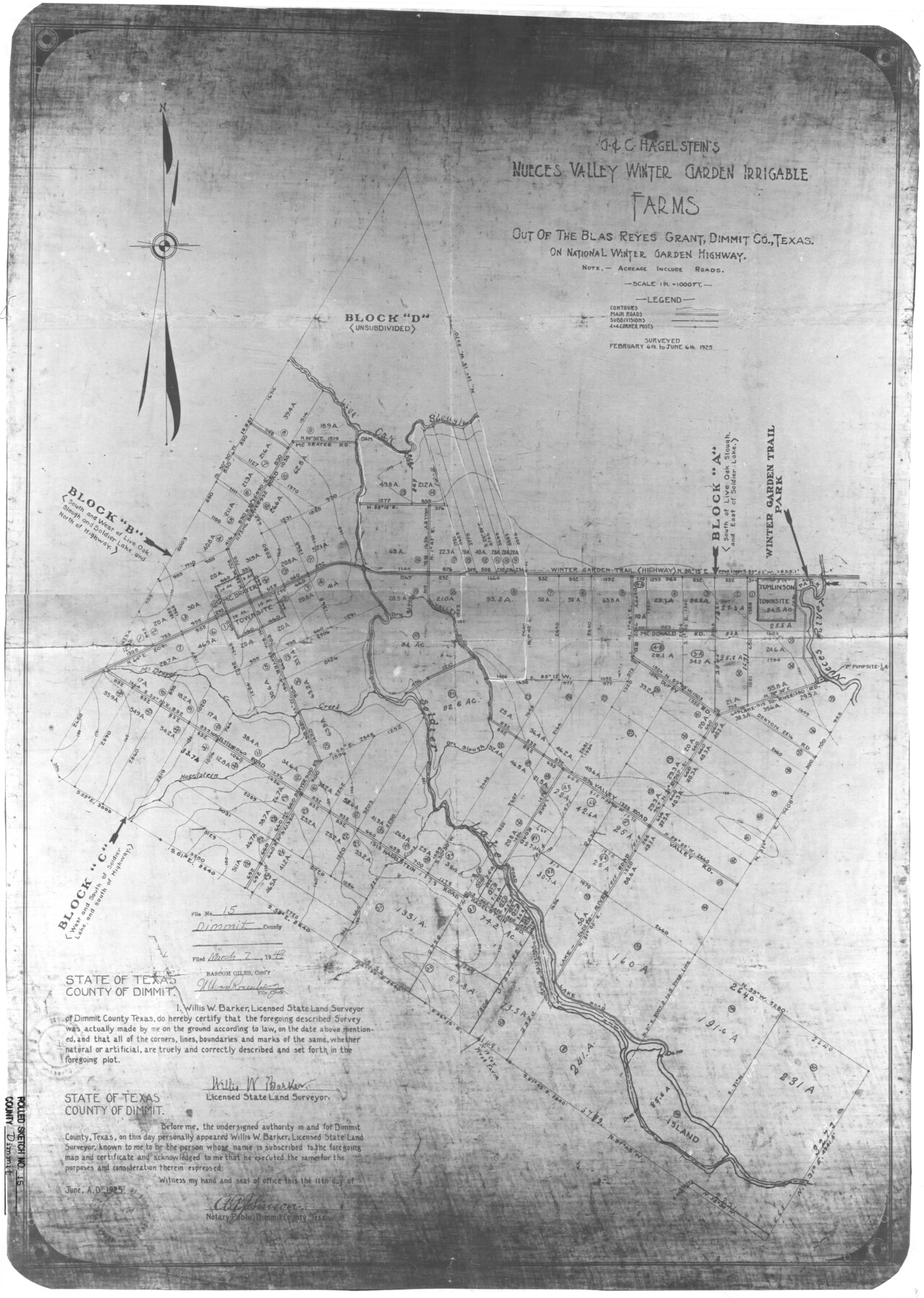 5723, Dimmit County Rolled Sketch 15, General Map Collection