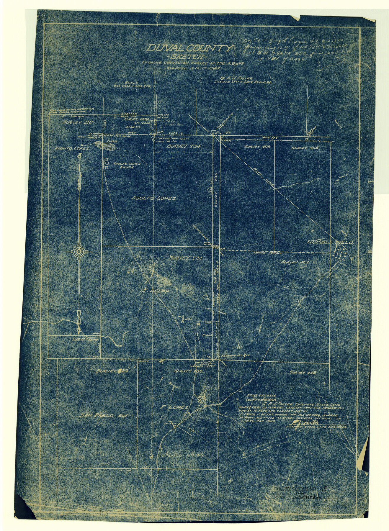 5732, Duval County Rolled Sketch 5, General Map Collection